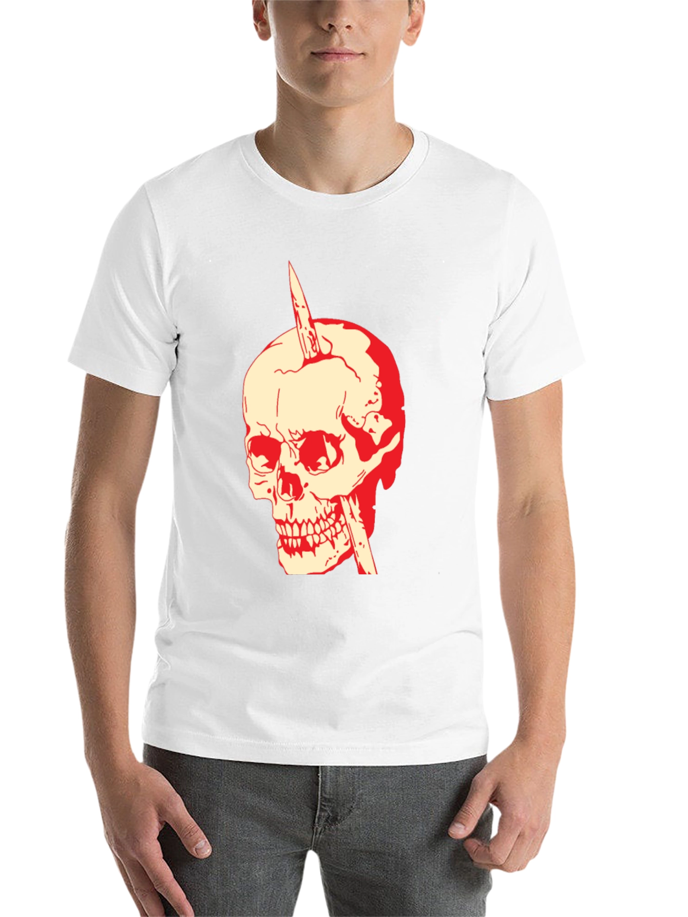 Black Skull & Dagger Graphic Tee - Bold Style view 14