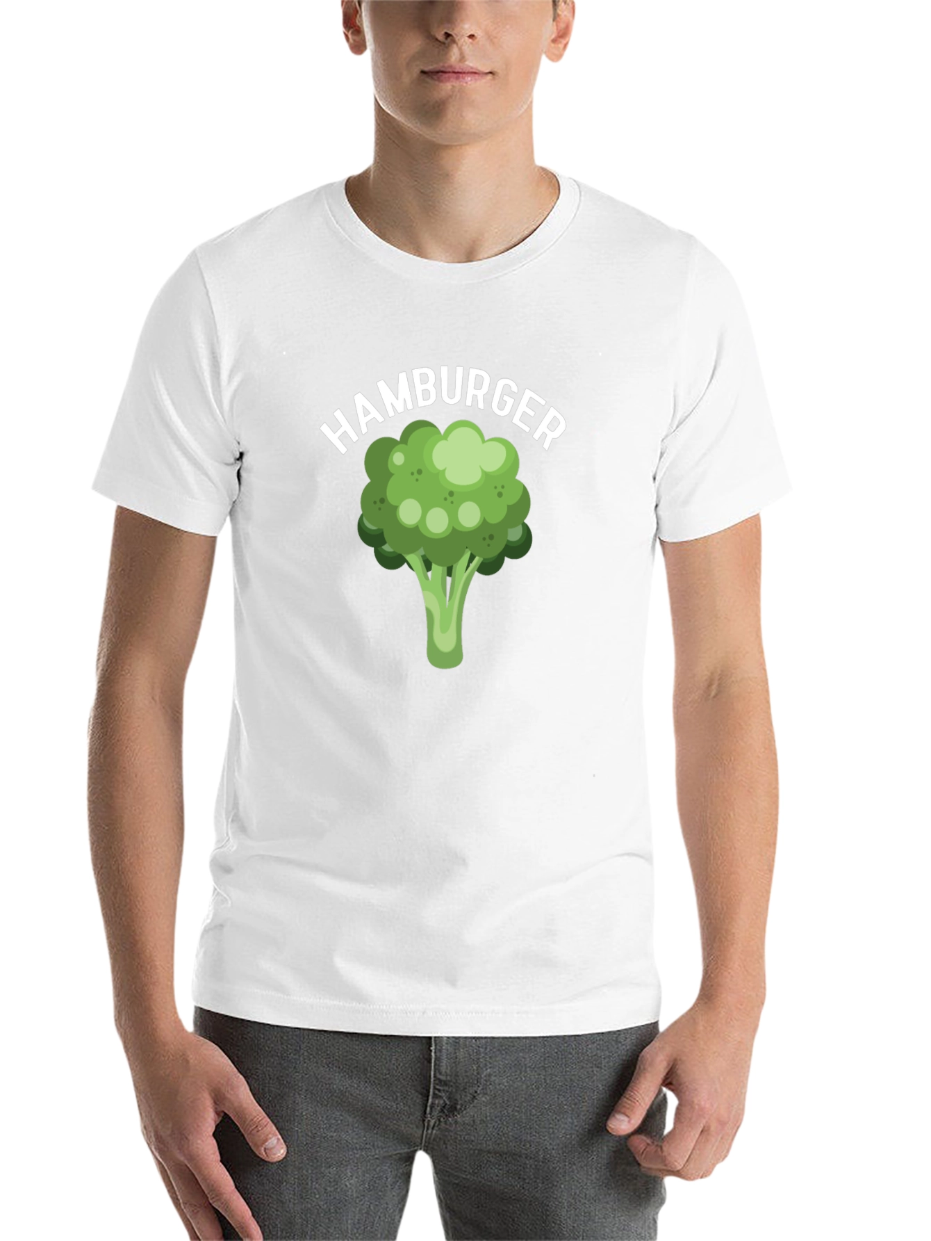 Black Broccoli Hamburger Graphic Tee view 14