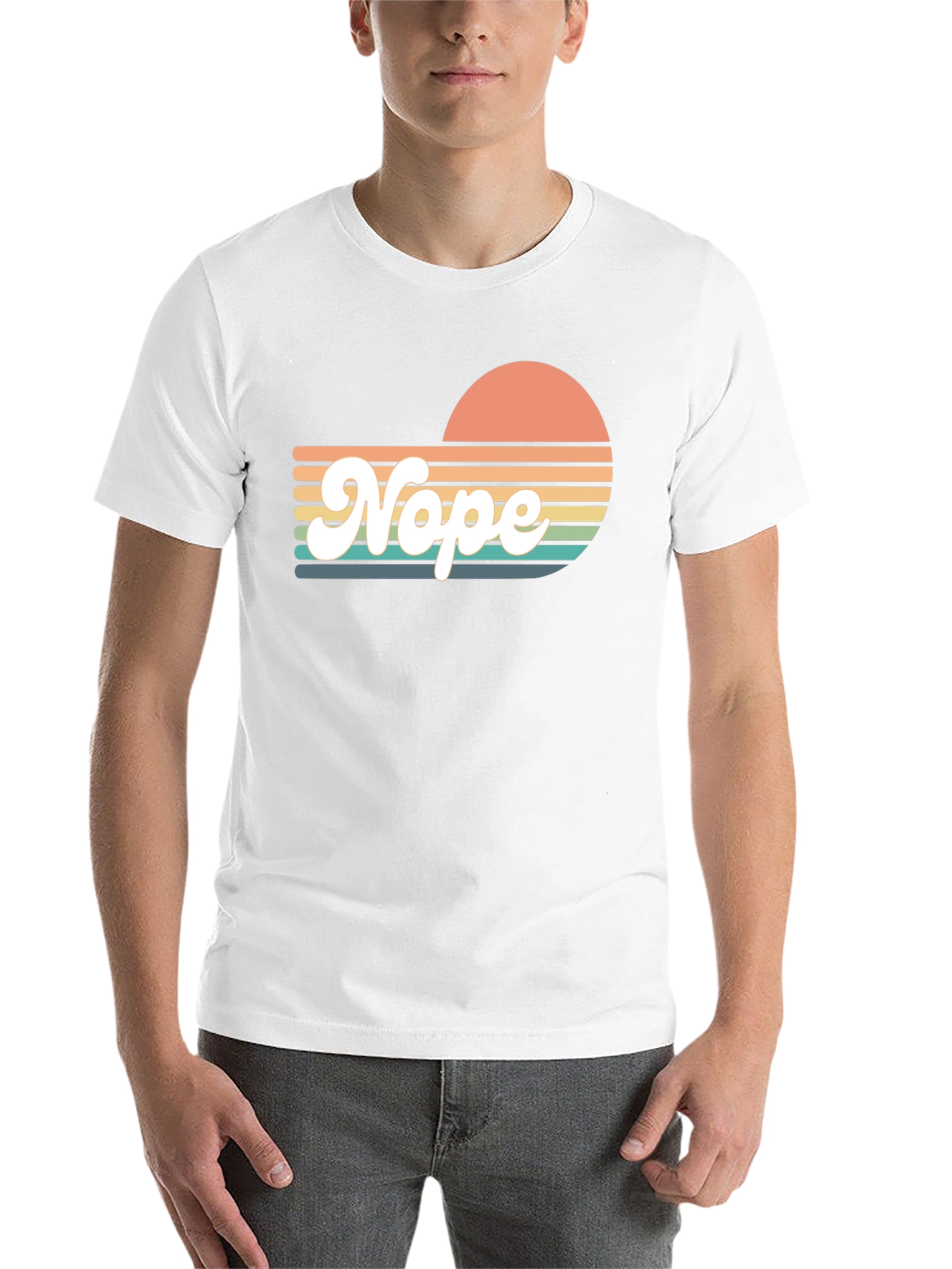 Retro Nope T-Shirt - Sunset Vibes - 14