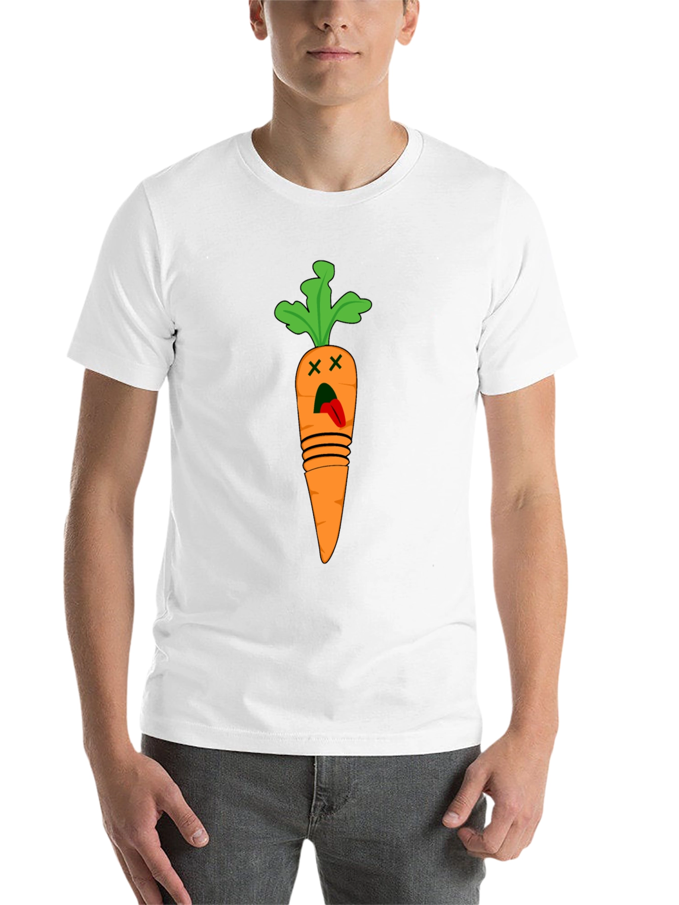 Black Funny Carrot T-Shirt - Dead Carrot Design view 14