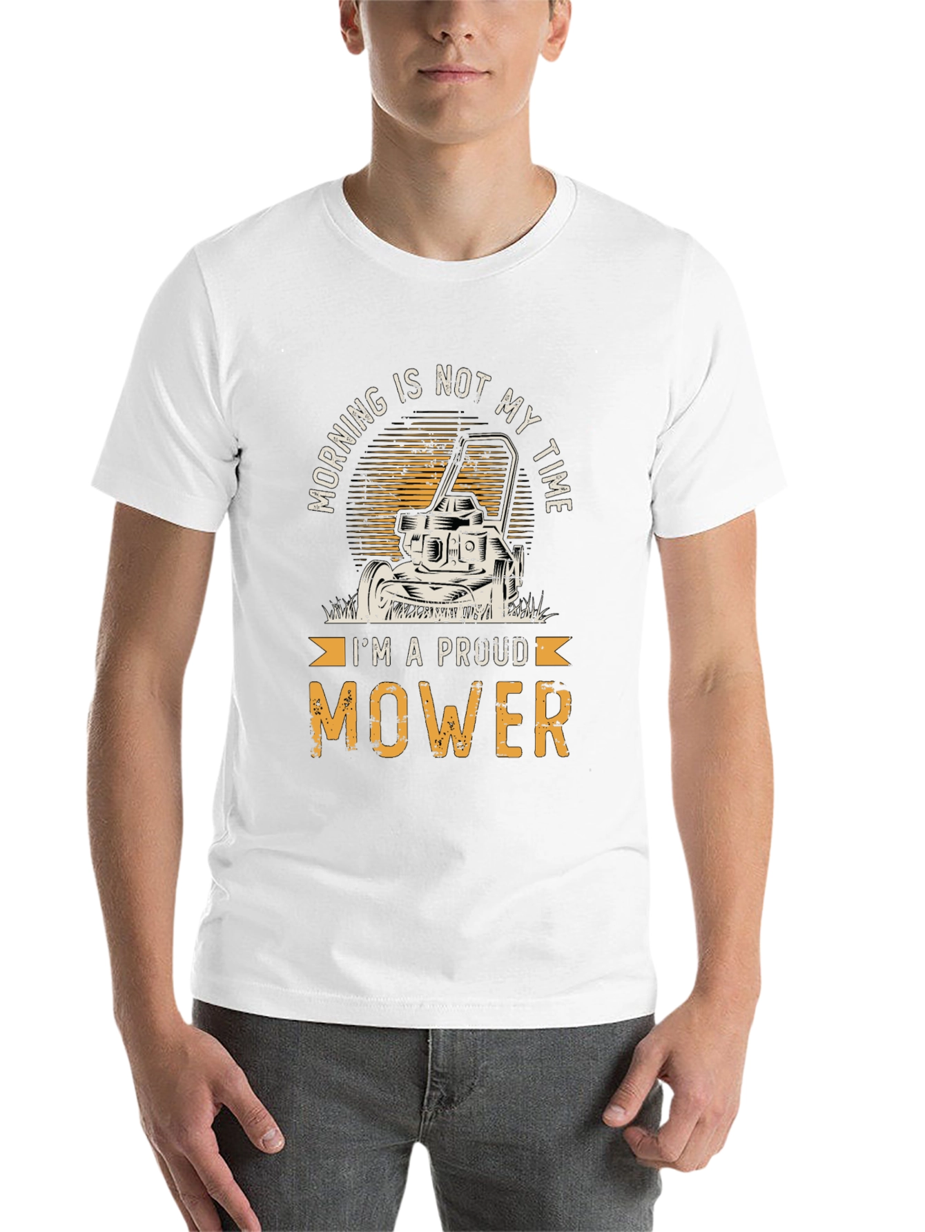 Black Proud Mower T-Shirt - Funny Landscaping Tee view 14