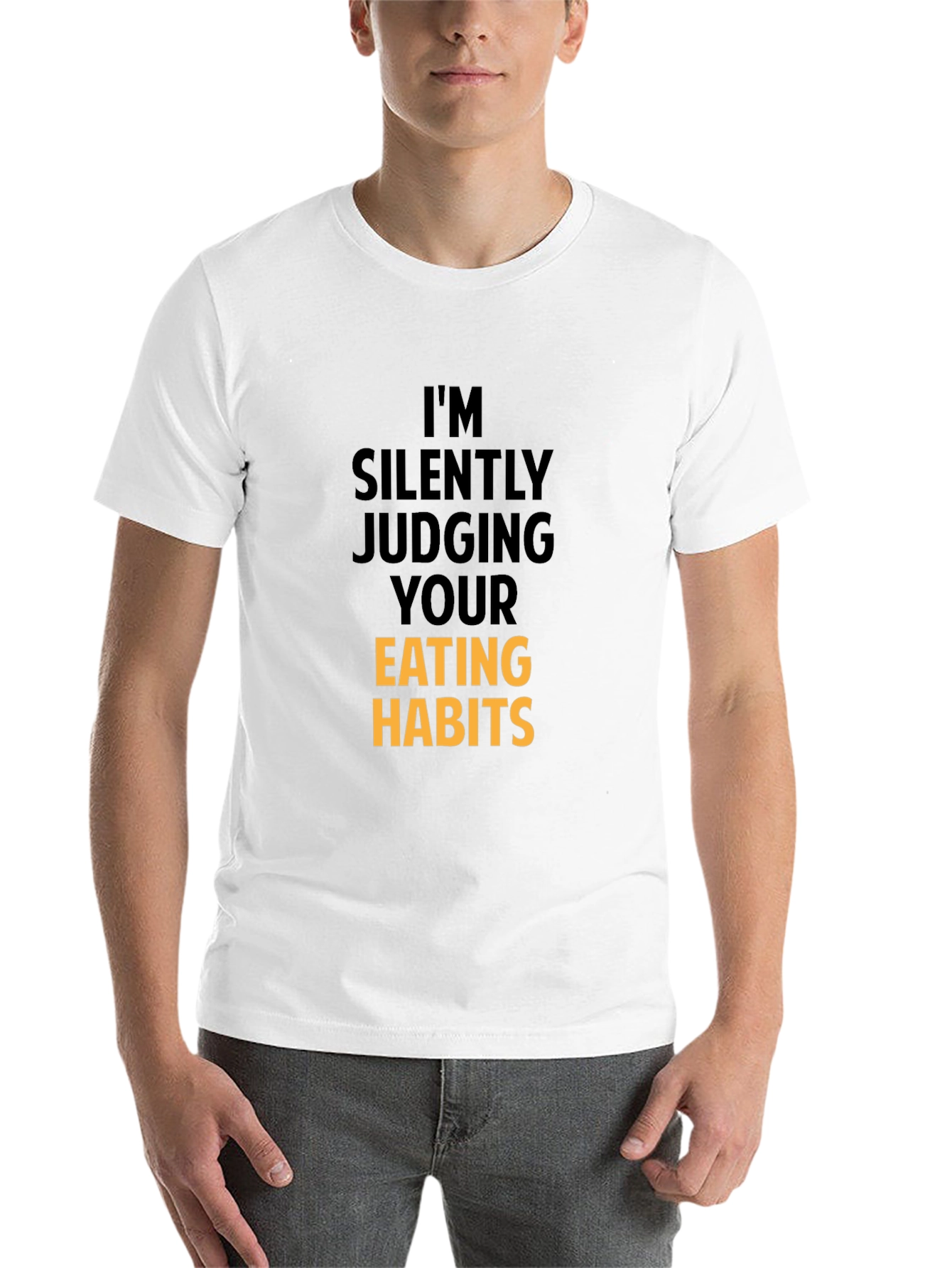Black Funny Eating Habits Graphic Tee - Black view 14