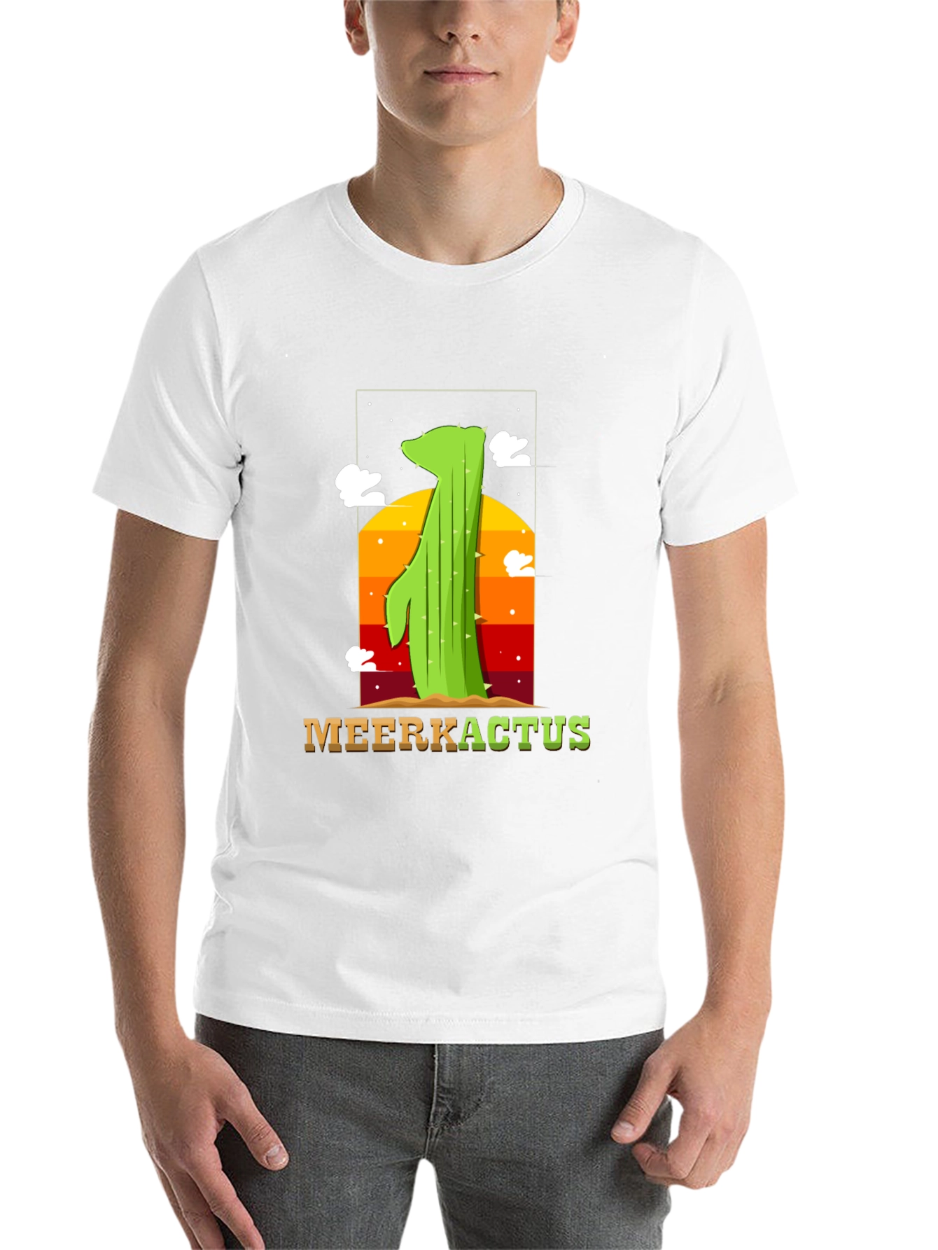 Black MeerKactus Graphic Tee - Desert Sunset Style view 14