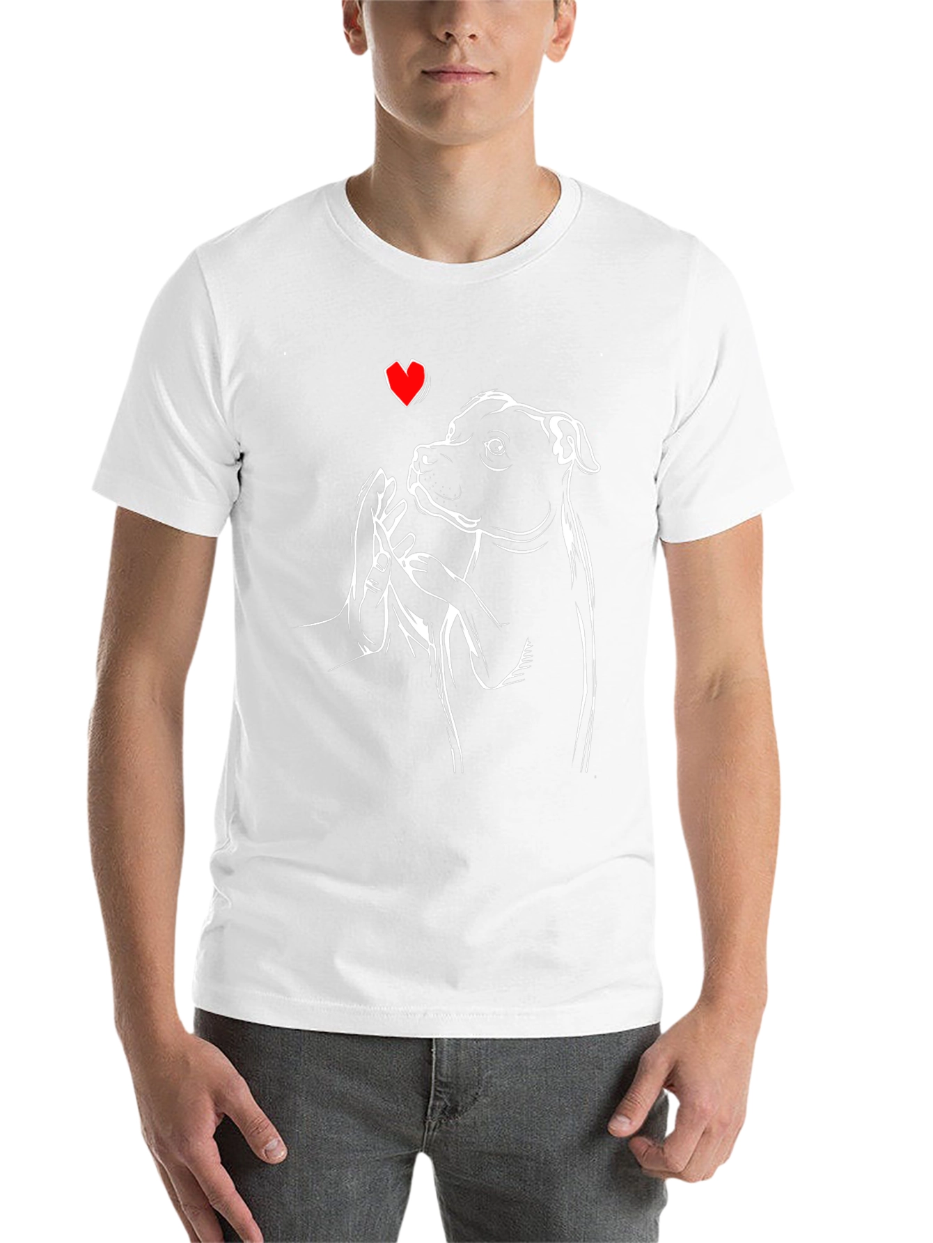 Black Dog Lover T-Shirt - Heart & Paw Design view 14