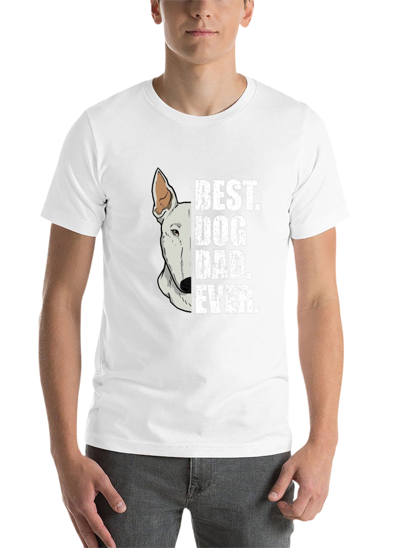 Black Best Dog Dad Ever Graphic T-Shirt view 14