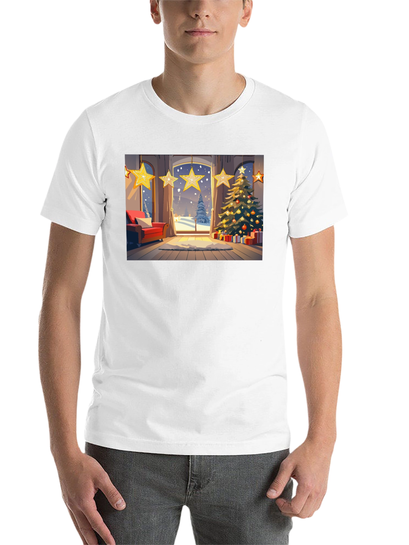 Black Festive Holiday T-Shirt view 14