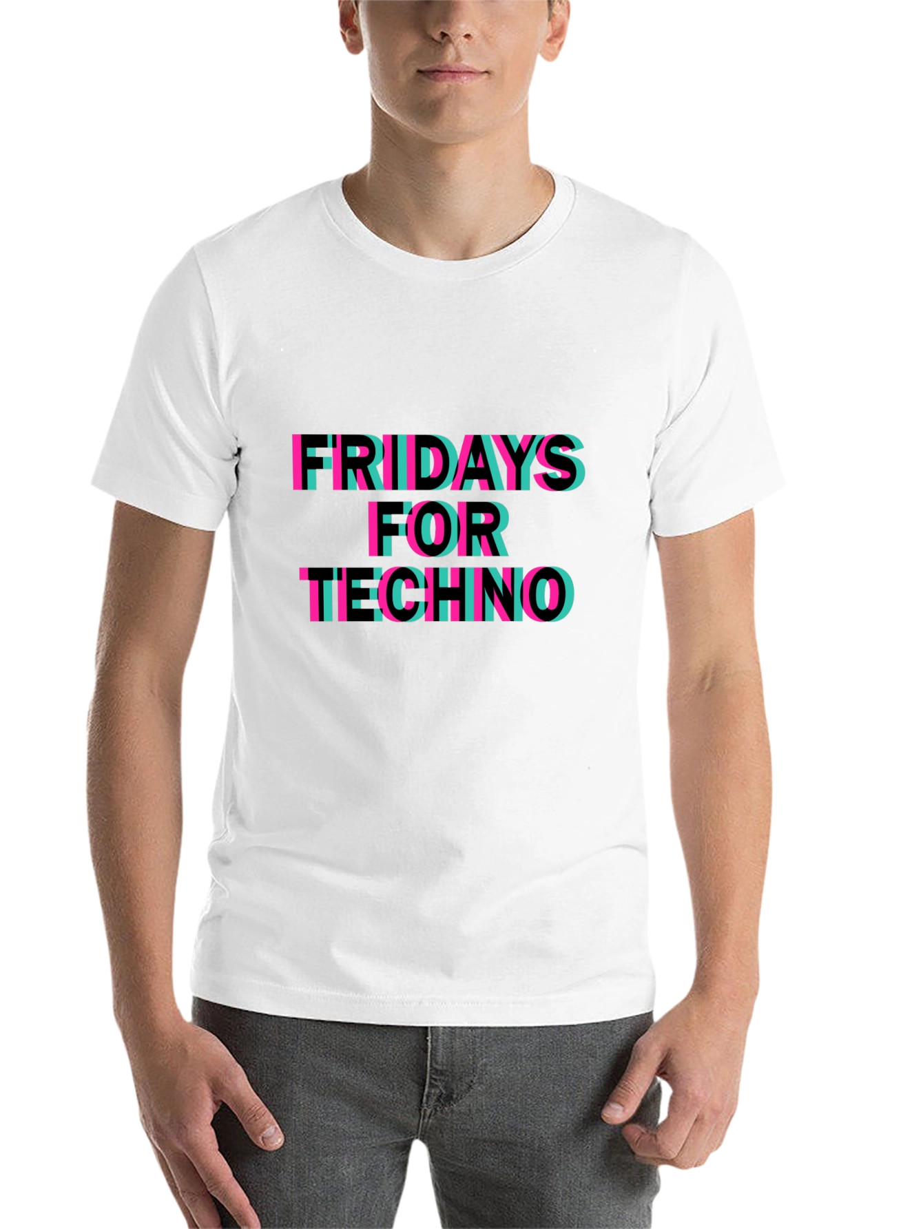 Black Fridays For Techno Graphic Tee - Black Cotton T-Shirt view 14