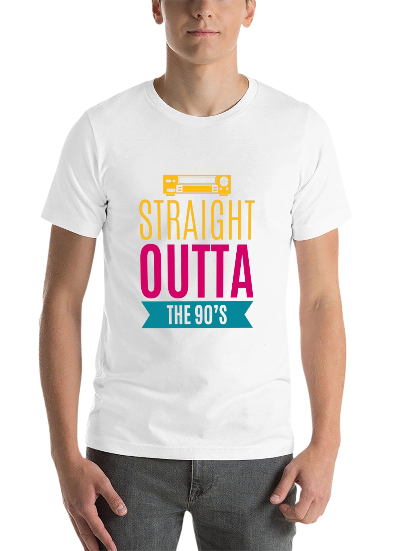Black Straight Outta The 90's T-Shirt view 14