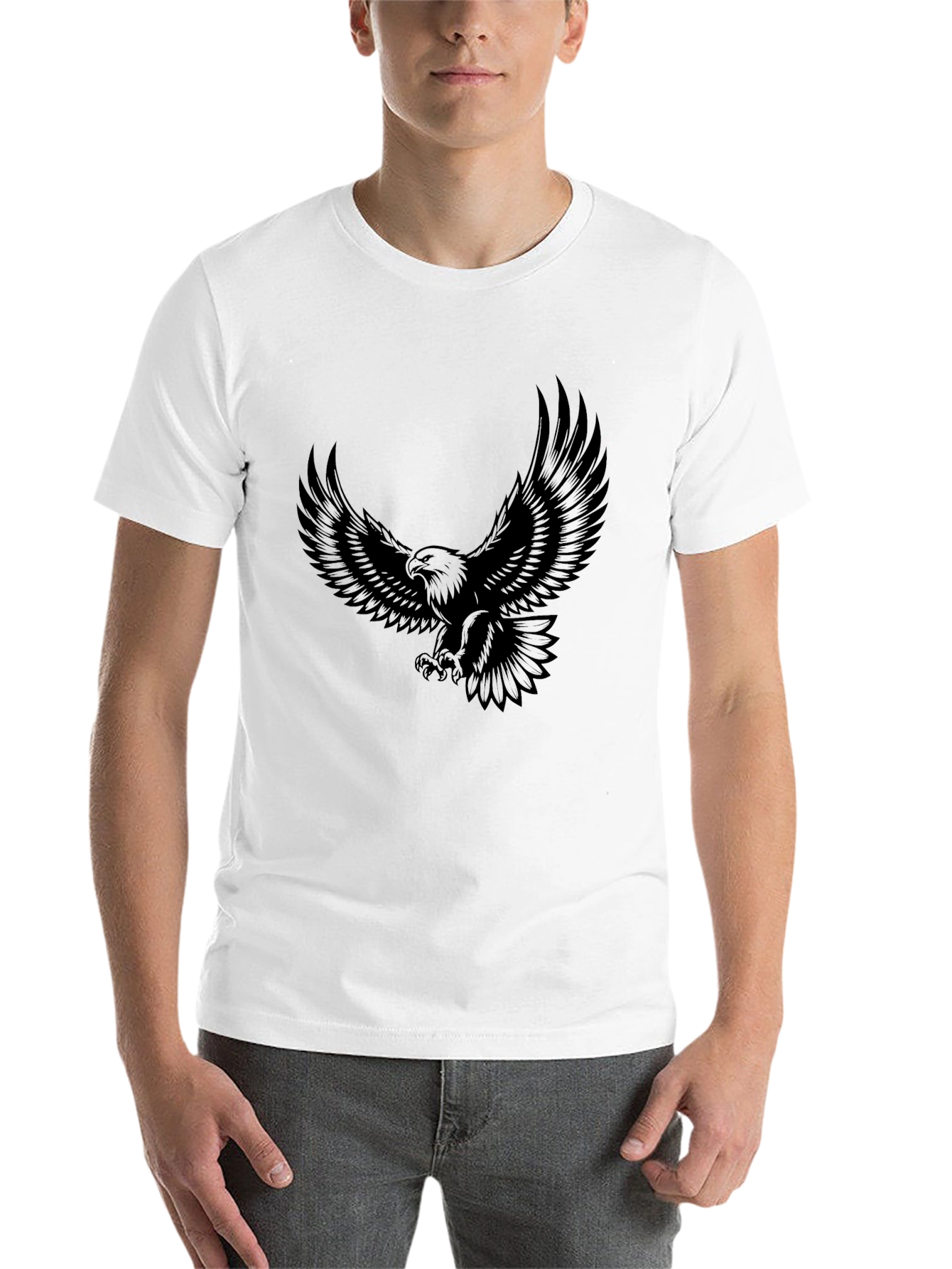 Black Eagle Graphic Black T-Shirt - Bold Design view 14