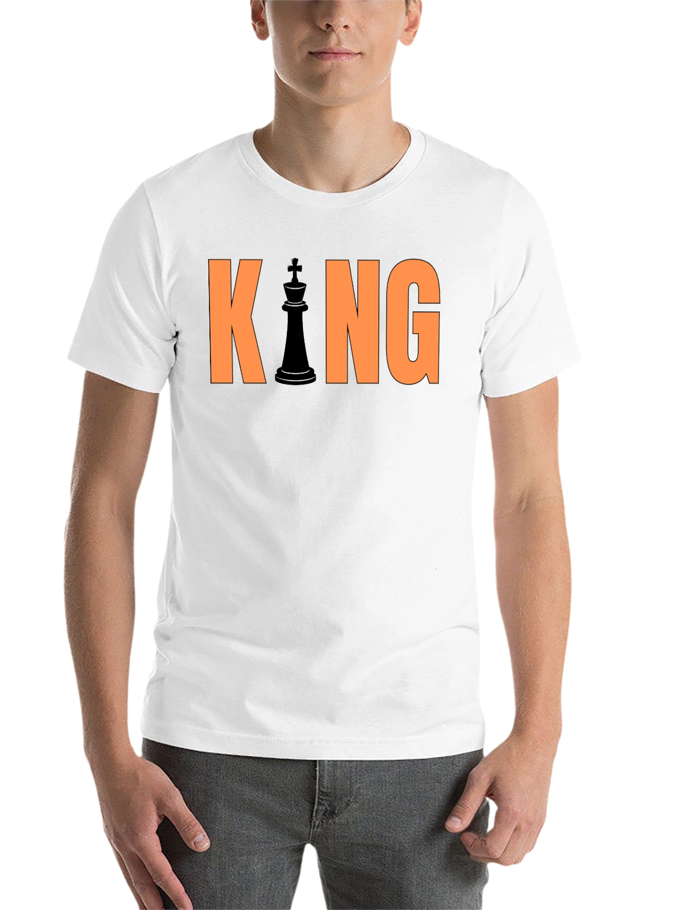 Black King Chess Piece Graphic T-Shirt - Black view 14