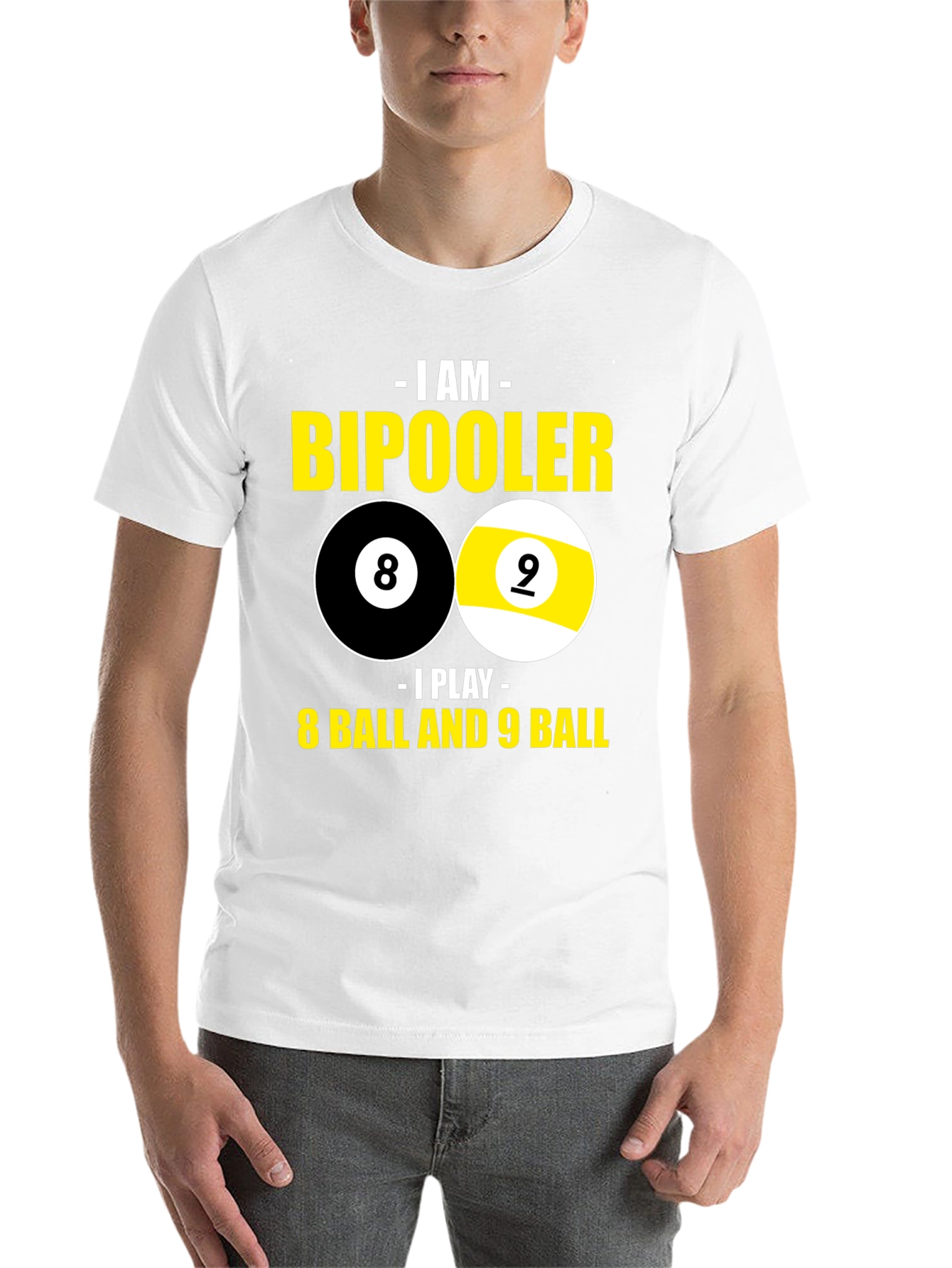 Black Bipooler 8 Ball & 9 Ball Graphic T-Shirt view 14