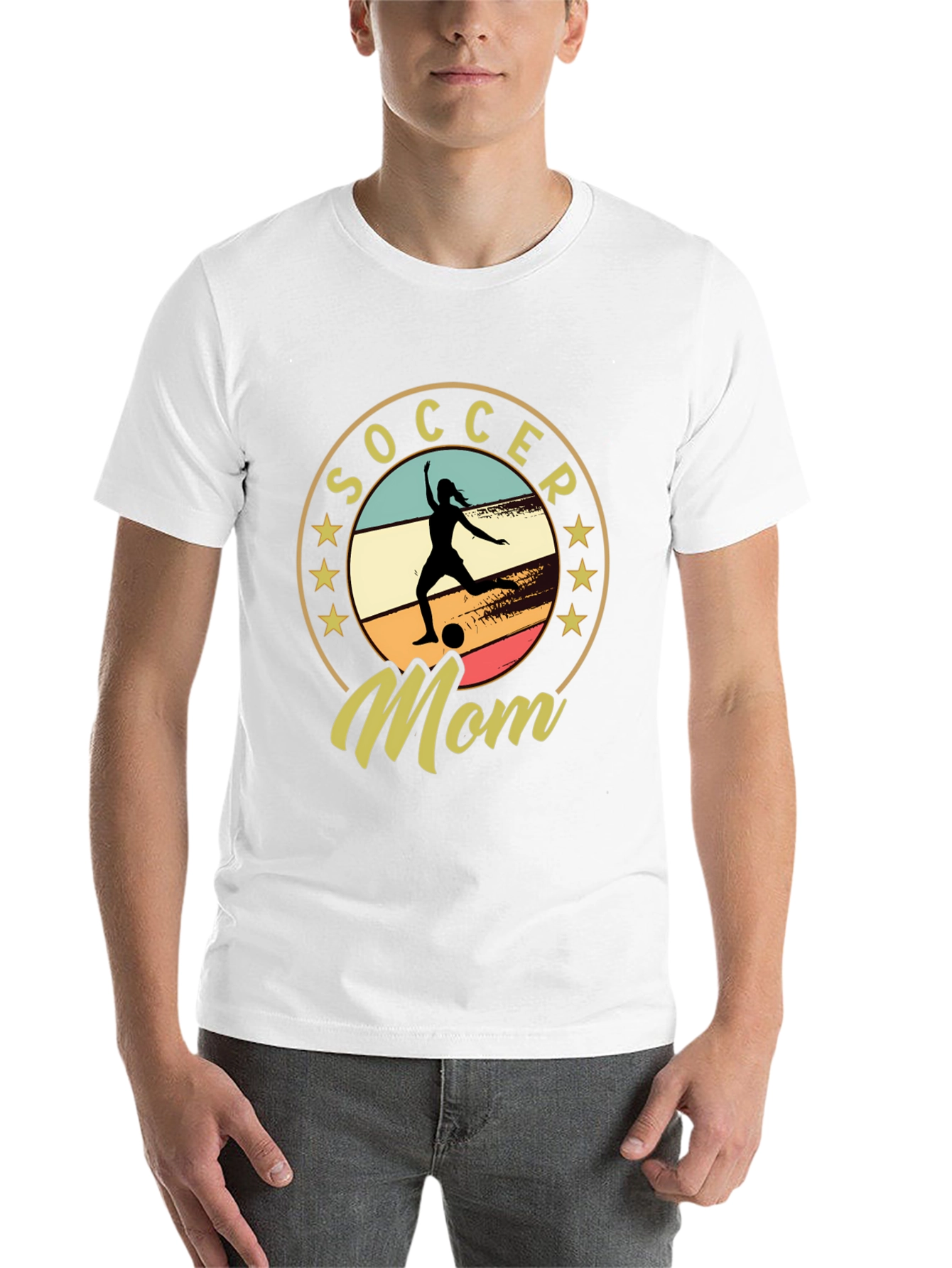 Black Soccer Mom T-Shirt - Sports Apparel view 14
