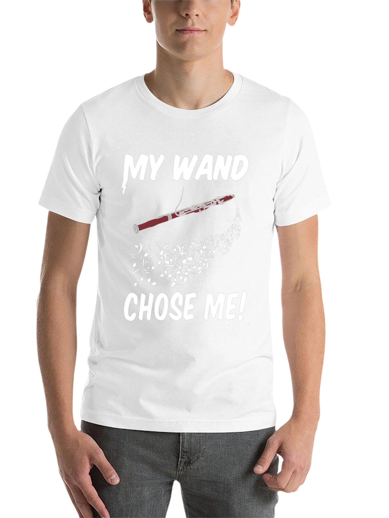 Black My Wand Chose Me Bassoon T-Shirt view 14