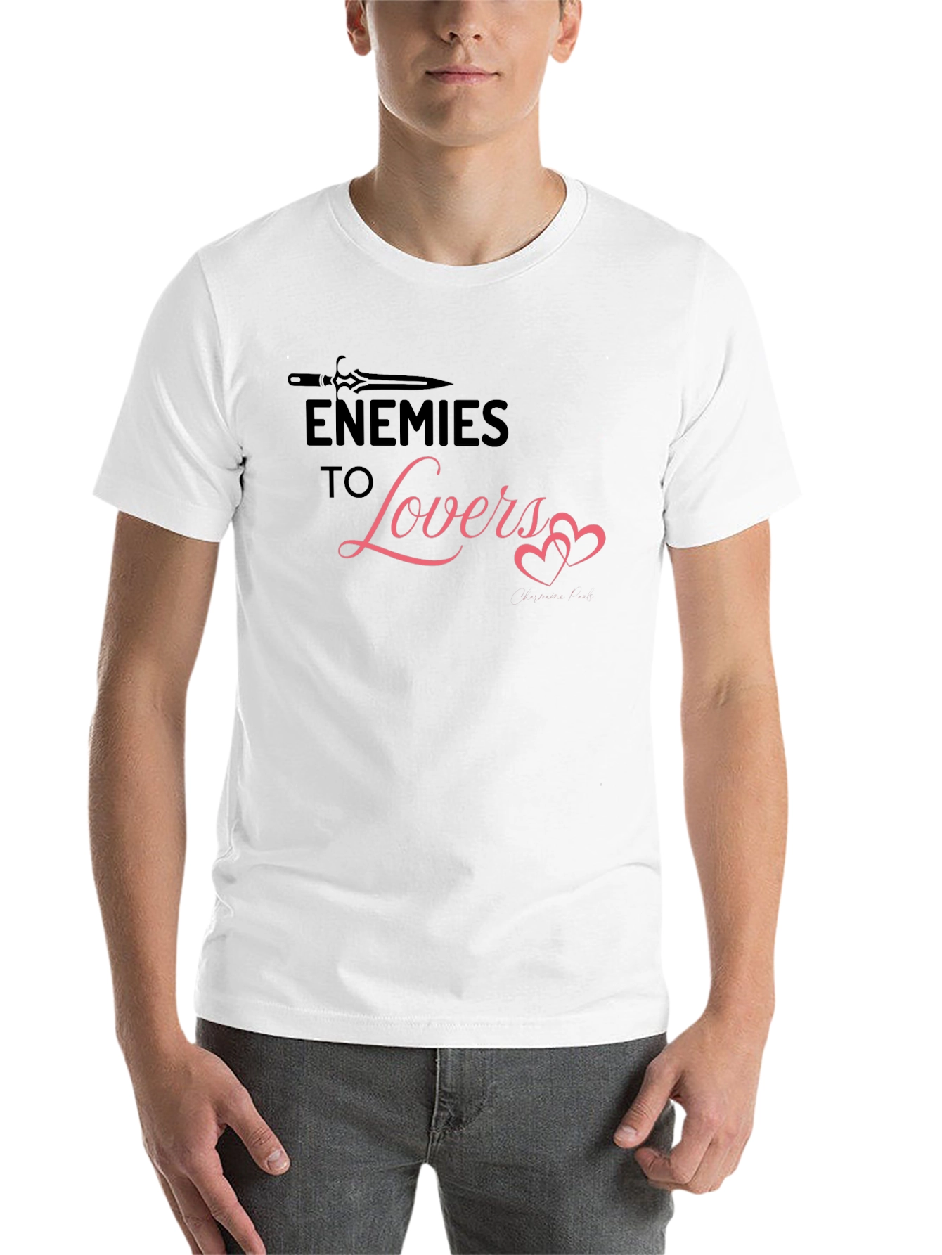 Black Enemies to Lovers Graphic Tee - Black Cotton Blend Shirt view 14