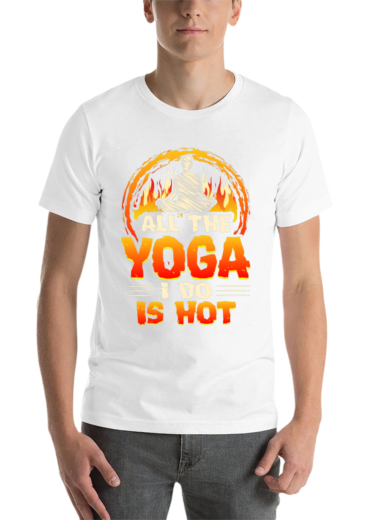 Black Hot Yoga Graphic Tee - Comfortable Unisex Fit view 14
