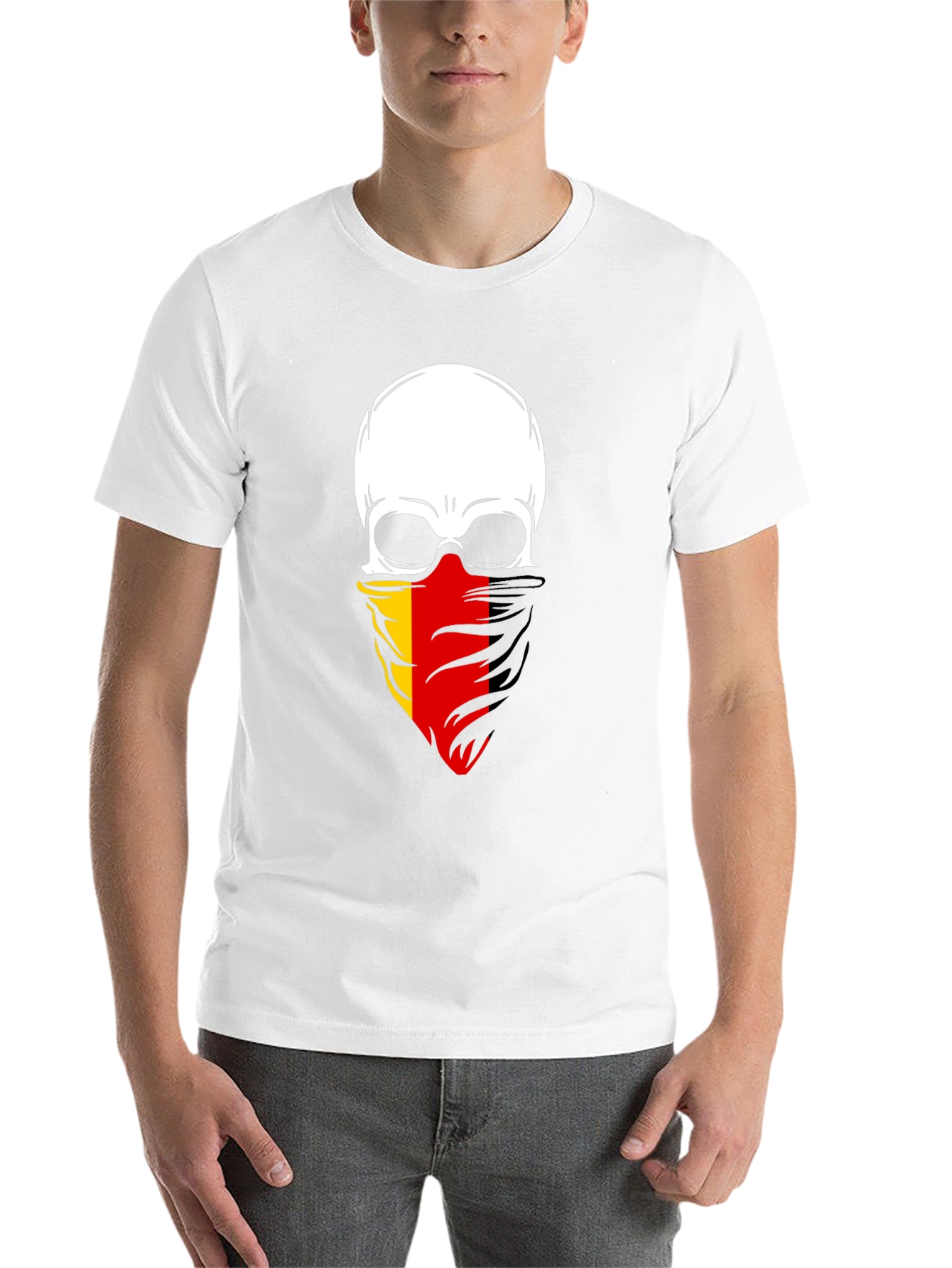 Black Skull Bandana Graphic Tee - Bold Fashion Statement view 14