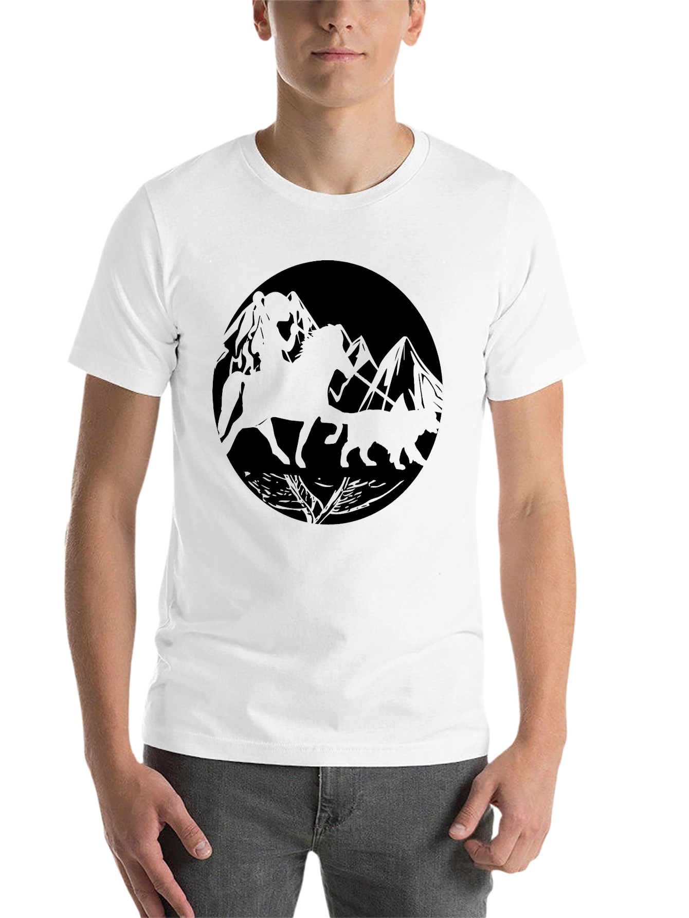 Black Mountain Horse Rider Graphic Tee - 14