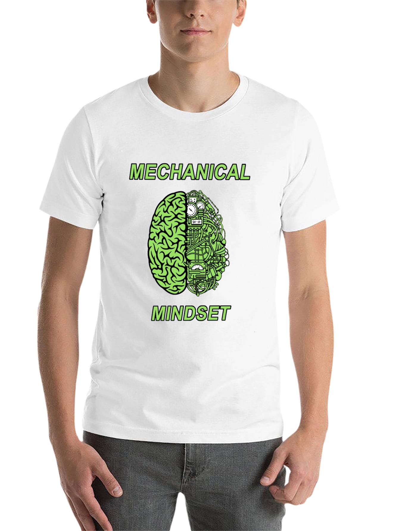 Black Mechanical Mindset Graphic T-Shirt view 14