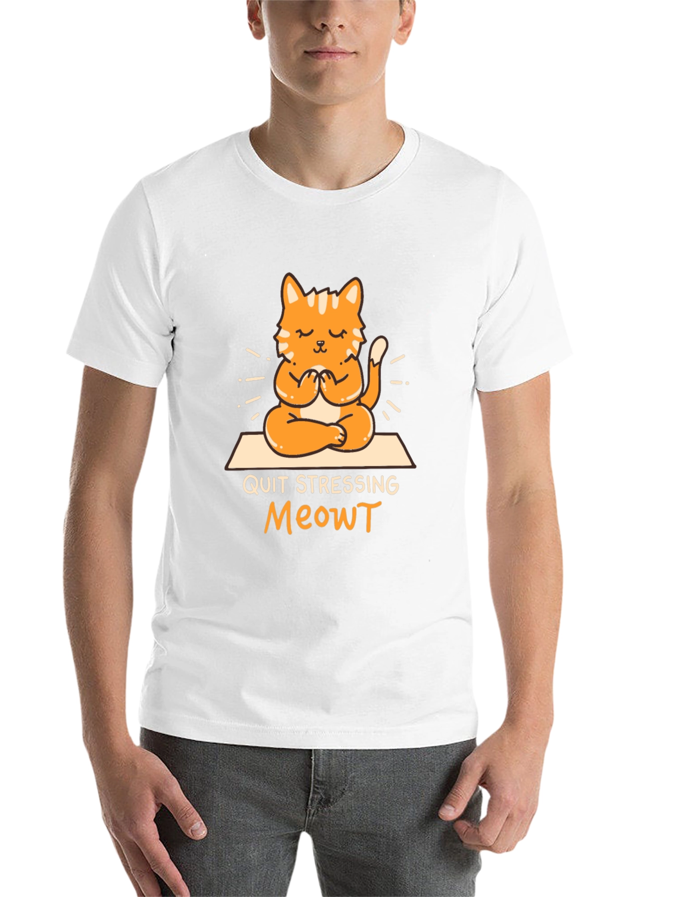 Black Quit Stressing Meowt T-Shirt view 14