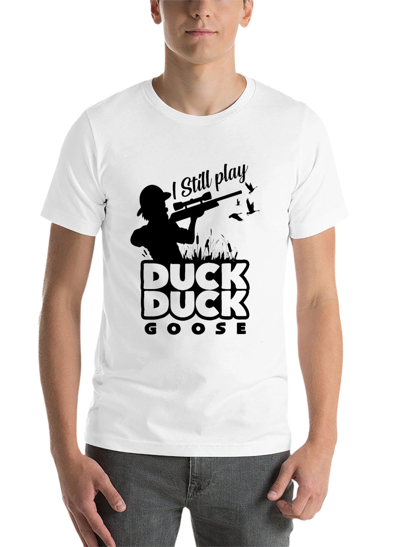 Black Duck Duck Goose T-Shirt - Hunting Humor Tee view 14