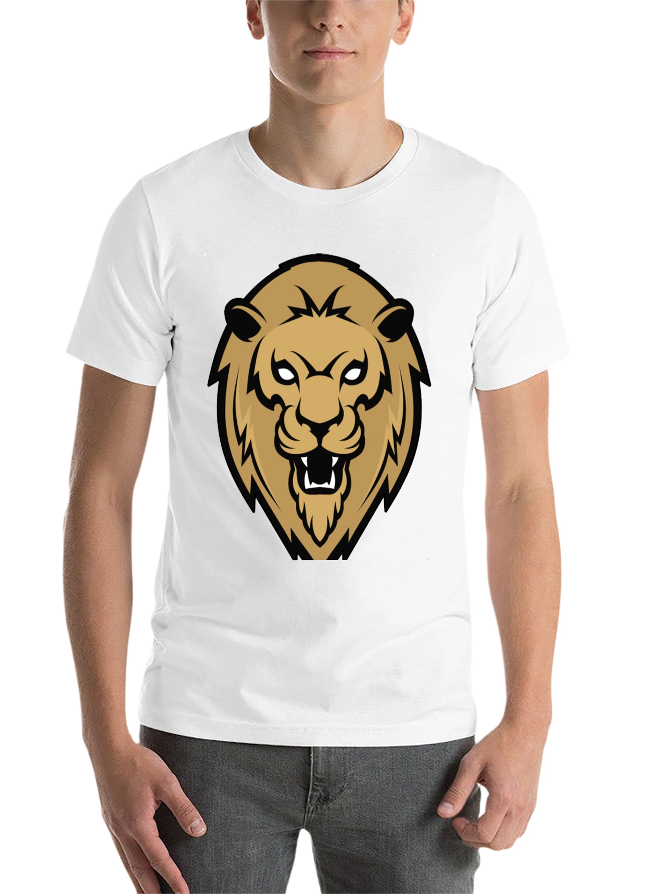 Black Lion Graphic Black T-Shirt view 14