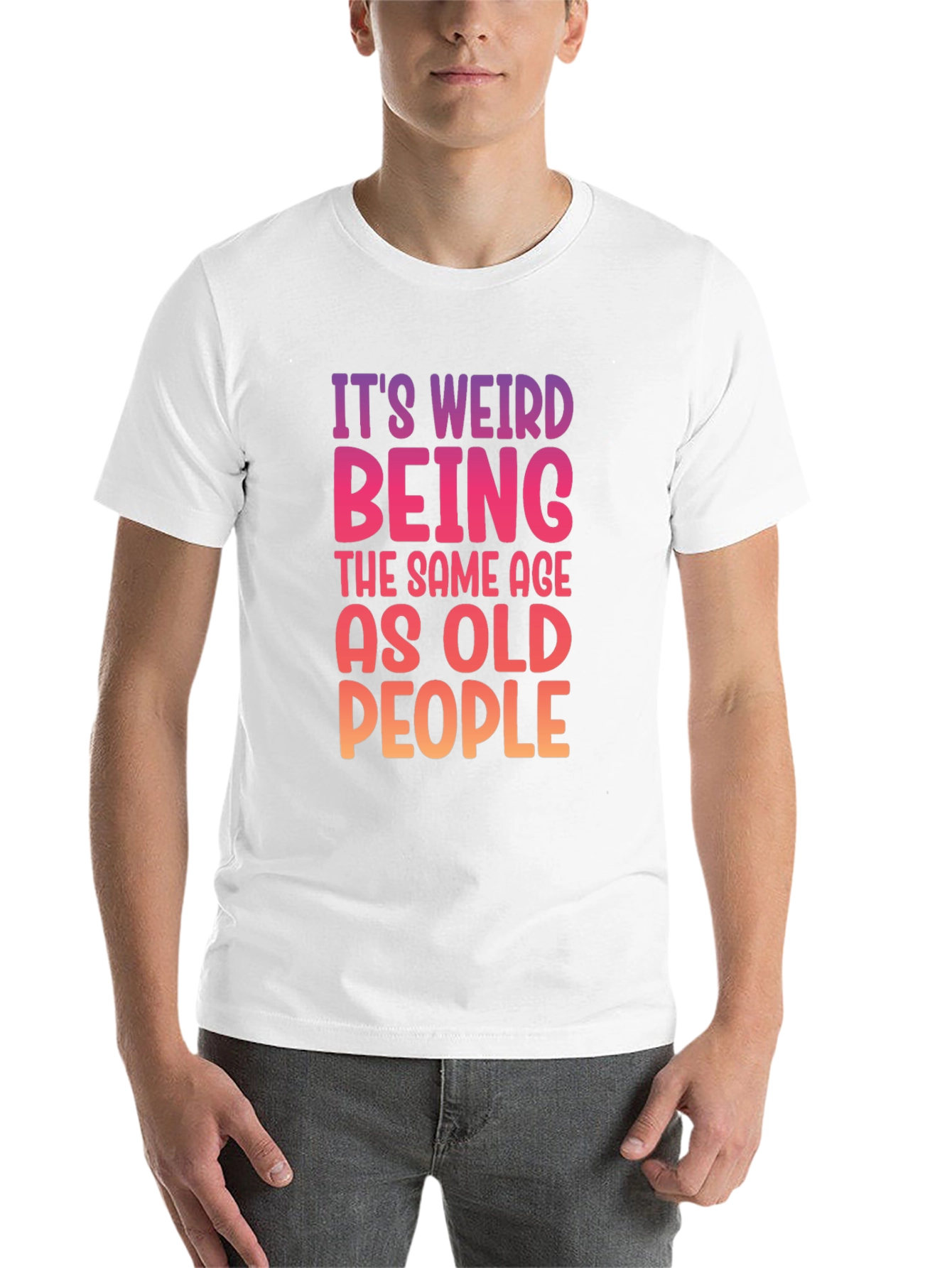 Black It's Weird Being The Same Age As Old People T-Shirt view 14