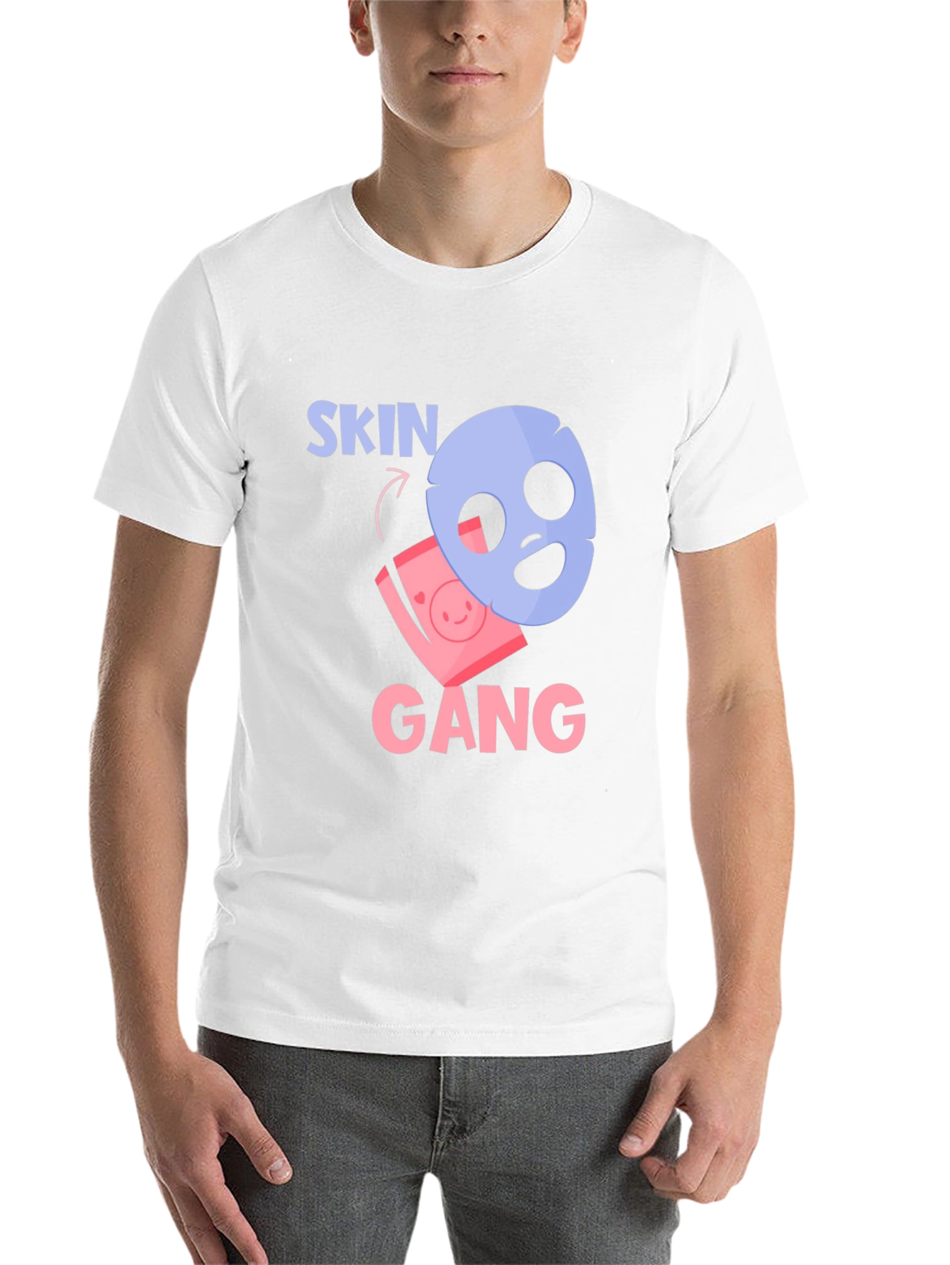 Black Skin Gang T-Shirt - Funny Beauty Mask Tee view 14