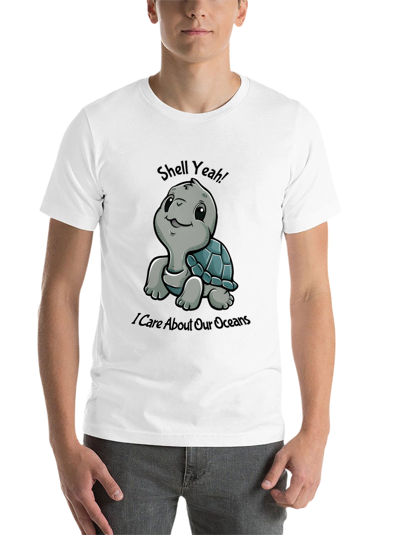 Black Shell Yeah! Ocean Conservation Graphic T-Shirt view 14