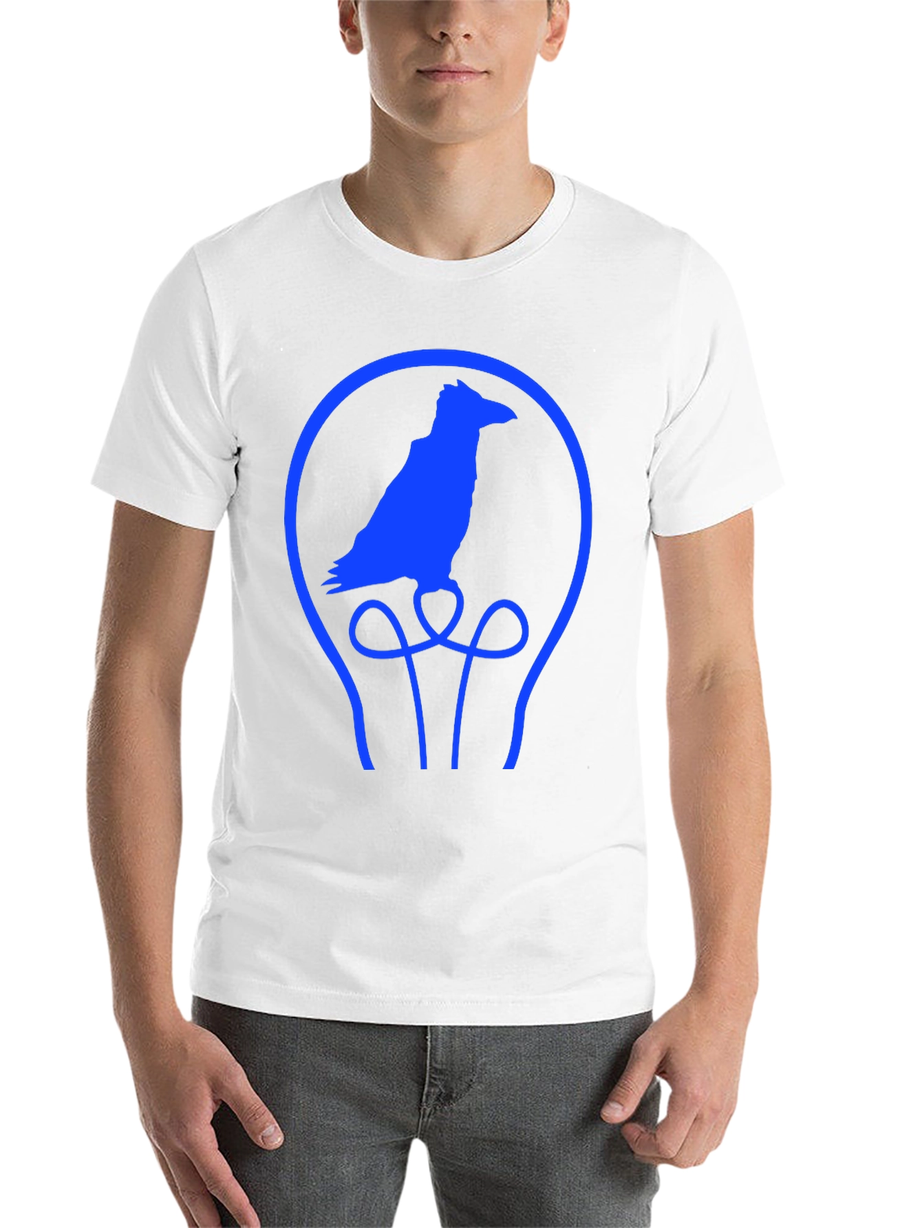 Black Raven Lightbulb T-Shirt - Unique Graphic Tee view 14