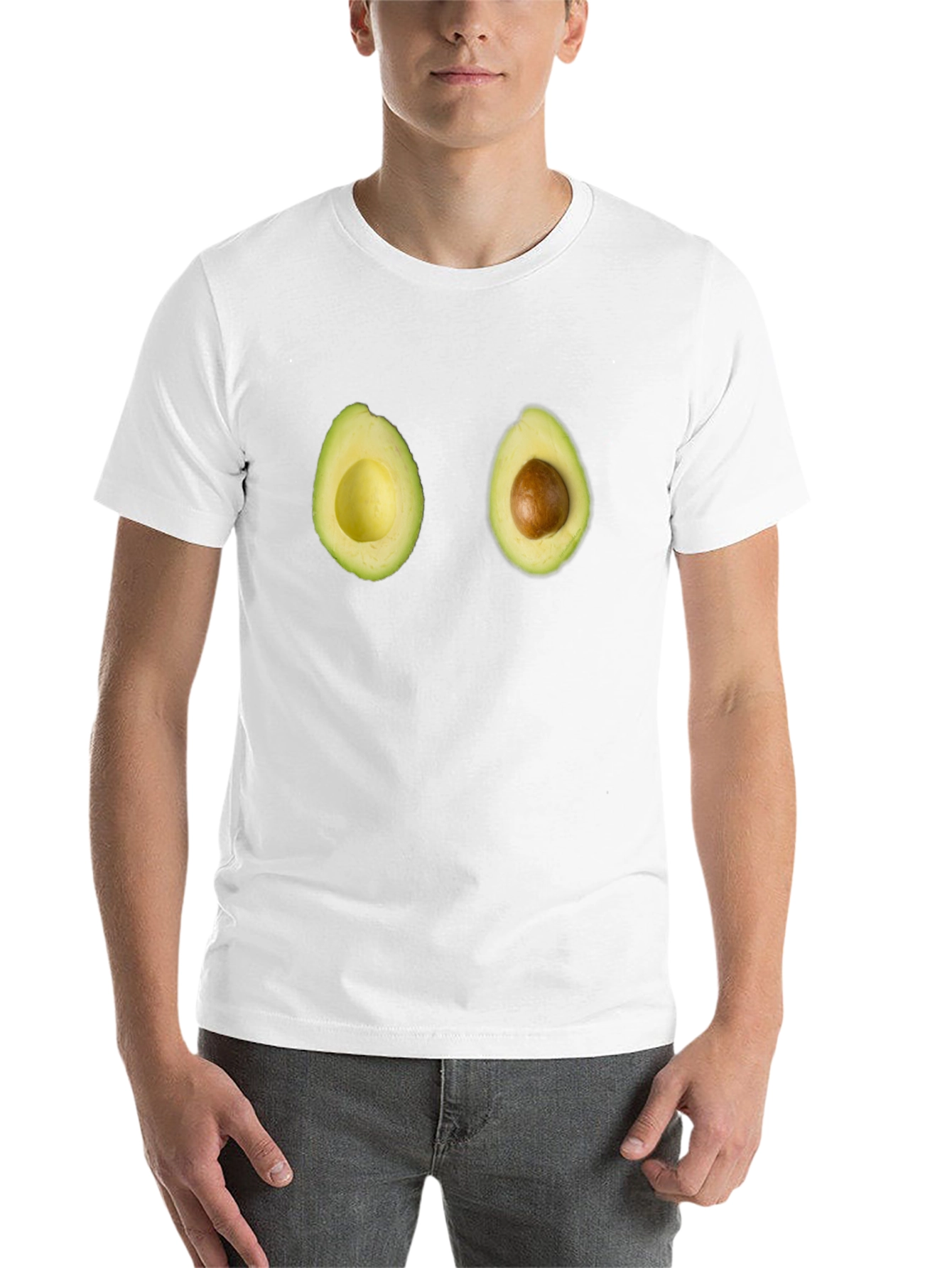 Black Avocado Halves Graphic Tee - Fun & Unique Design view 14