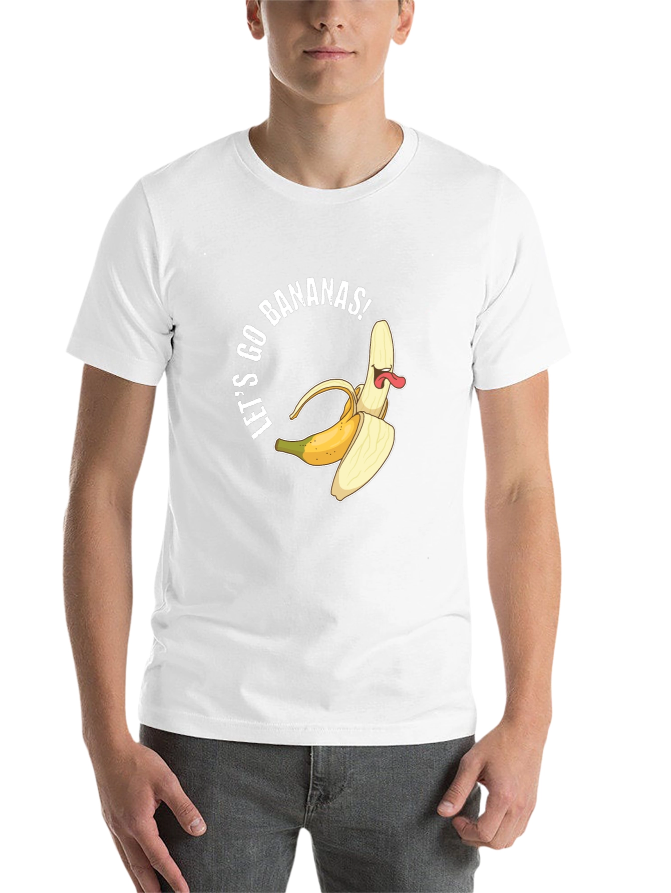 Black Let's Go Bananas Black Graphic Tee view 14
