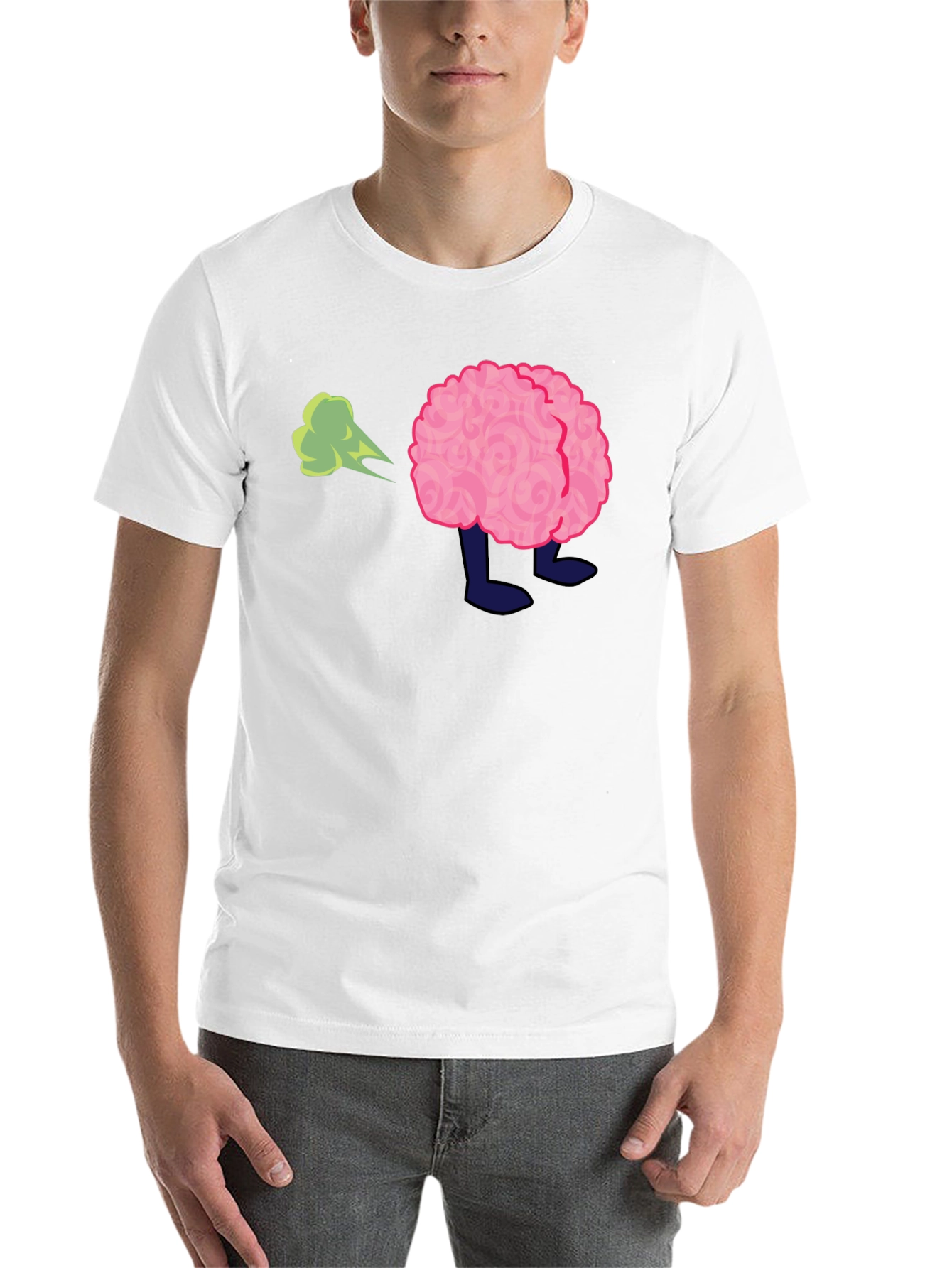 Black Funny Brain Fart T-Shirt - Adult Humor Tee view 14