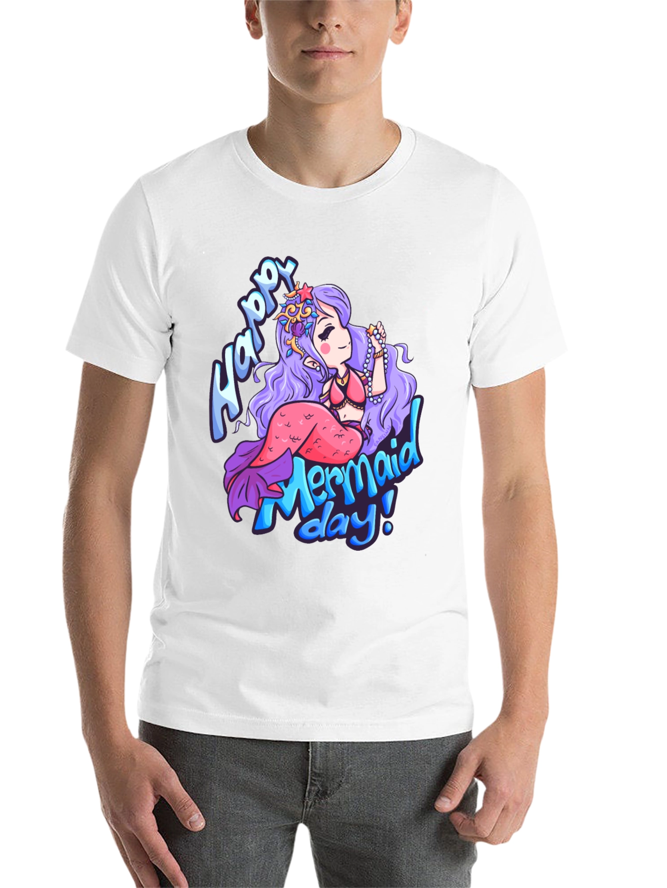 Happy Mermaid Day T-Shirt - Unique Graphic Tee - 14