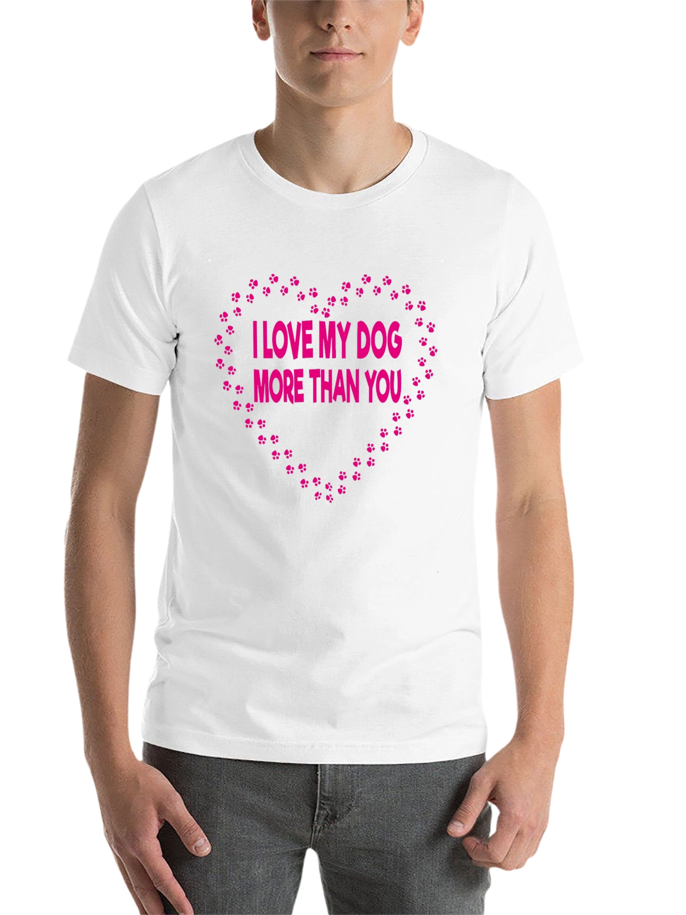 Black I Love My Dog More Than You - Graphic T-Shirt view 14