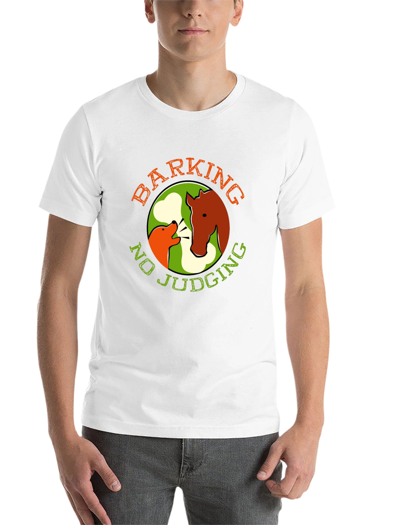 Black Barking No Judging Graphic Tee view 14
