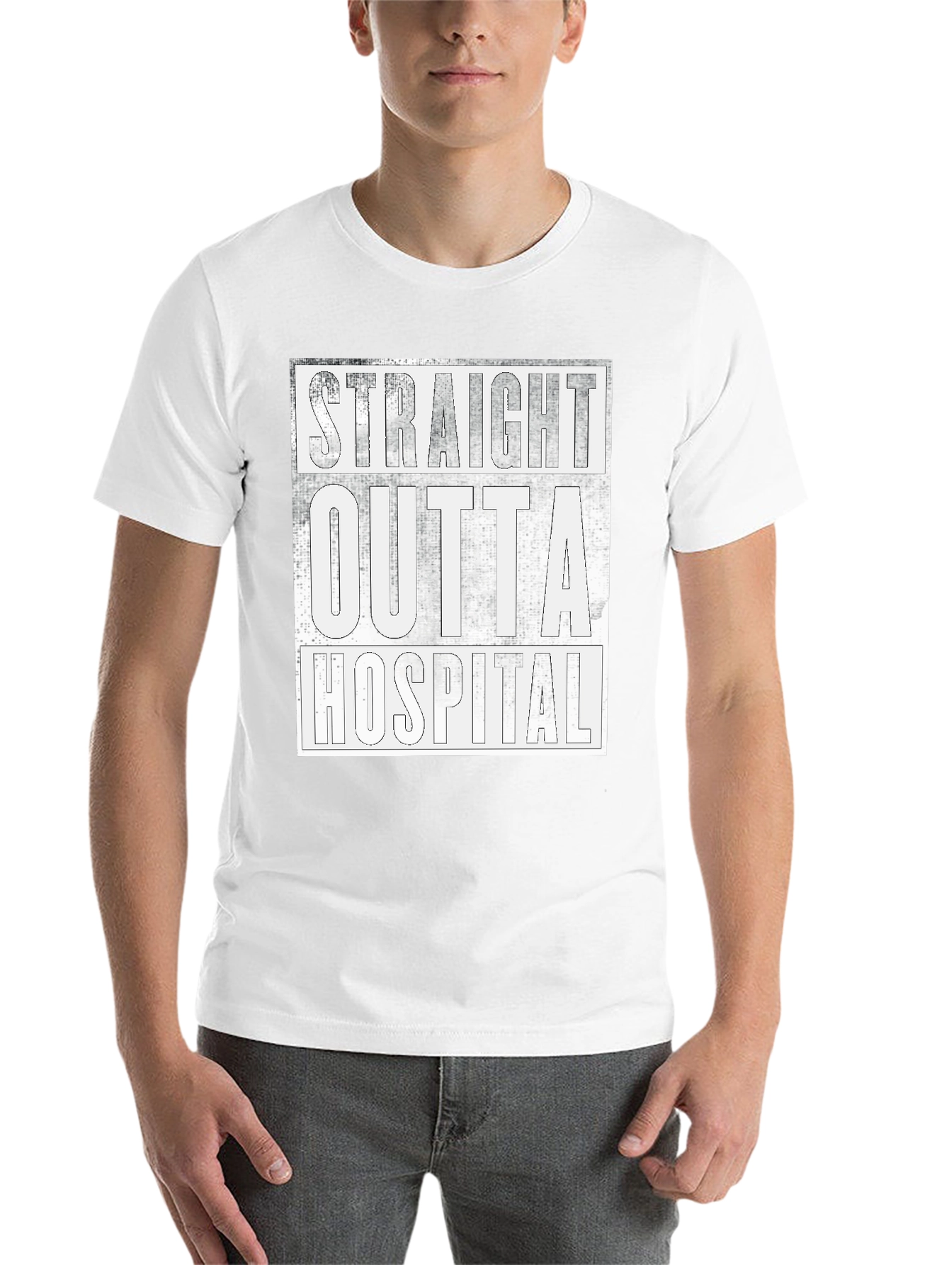 Black Straight Outta Hospital Graphic Tee view 14