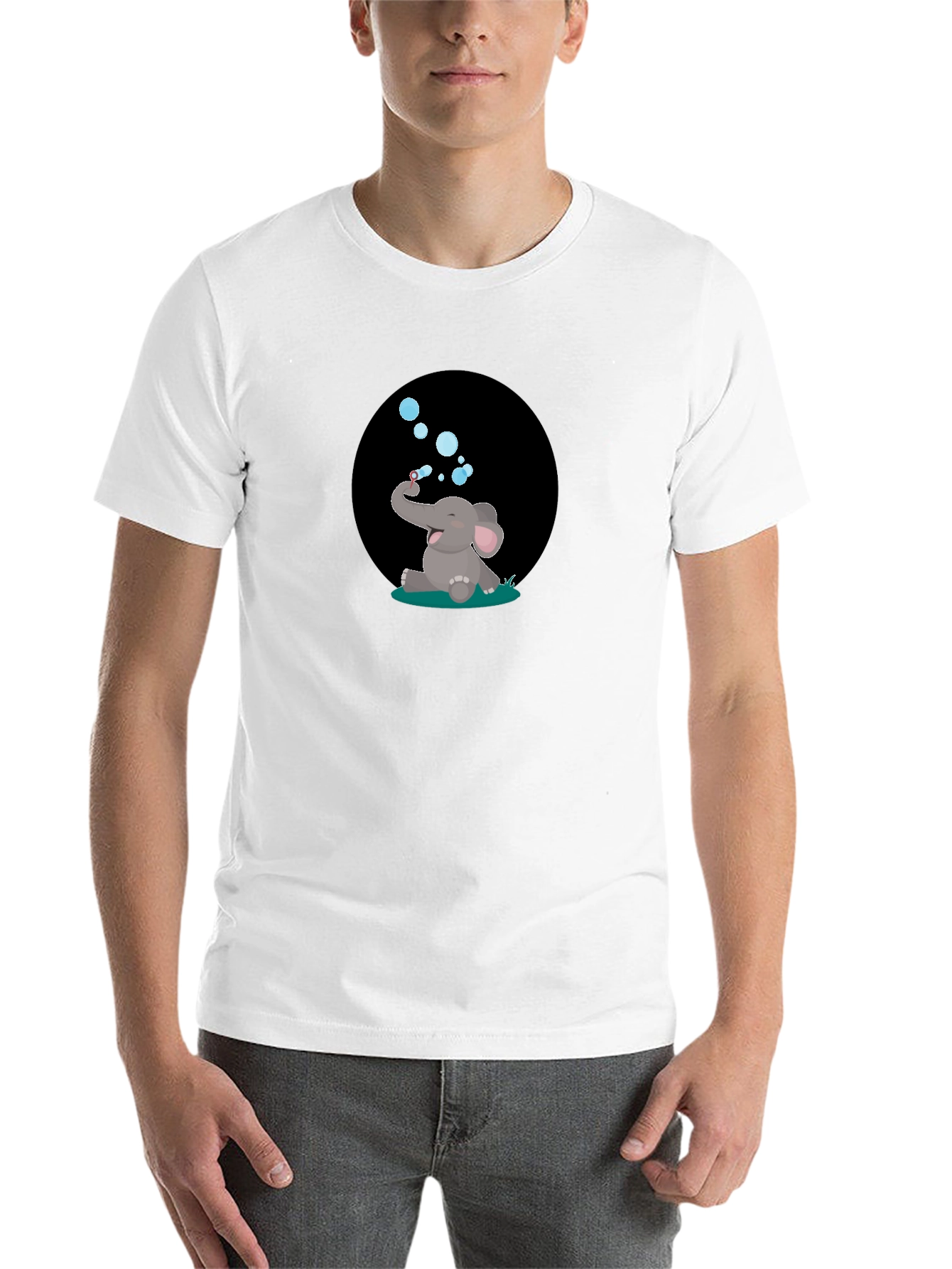 Black Elephant Bubbles Graphic Tee - Black T-Shirt view 14