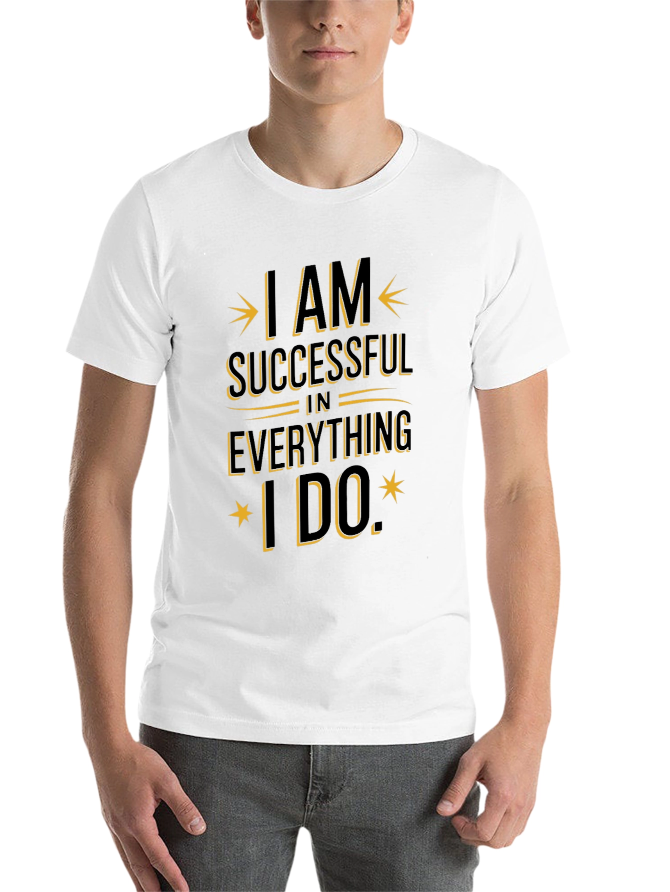Black I AM Successful T-Shirt - Motivational Graphic Tee view 14