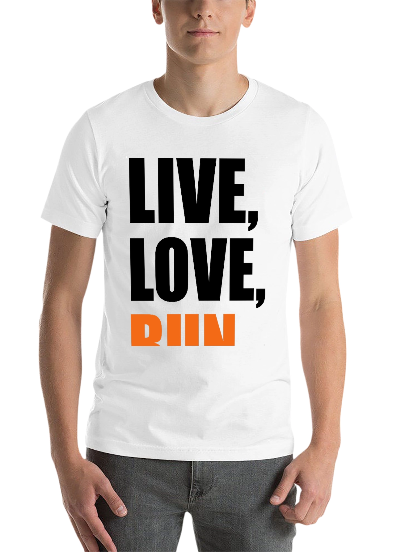Black Live, Love, Run T-Shirt - Motivational Graphic Tee view 14