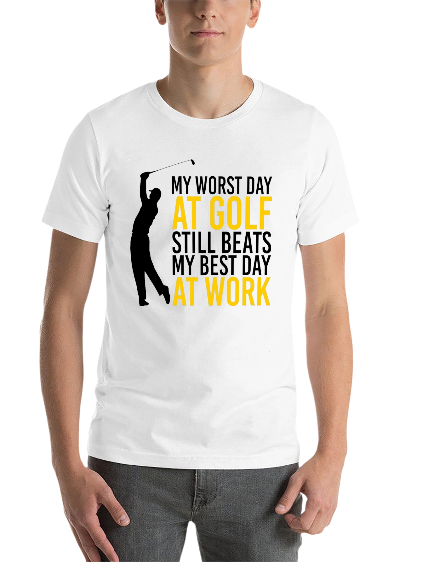 Black Funny Golf T-Shirt: My Worst Day at Golf view 14