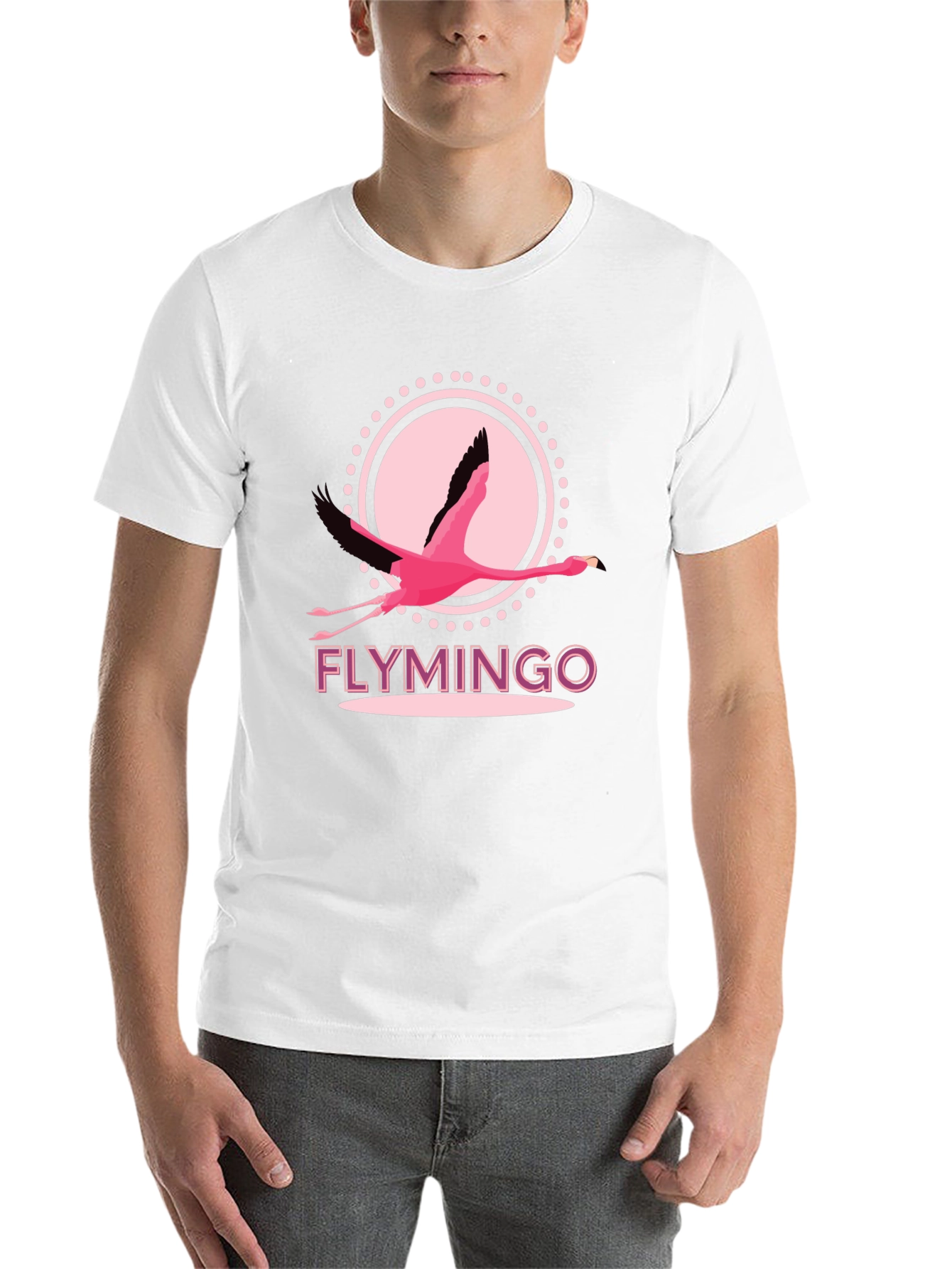 Black Flymingo T-Shirt - Pink Flamingo Graphic Tee view 14