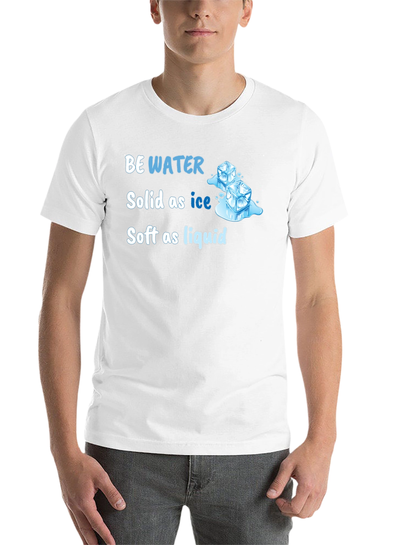 Black Be Water Ice Cube Graphic Tee - Solid as Ice, Soft as Liquid view 14