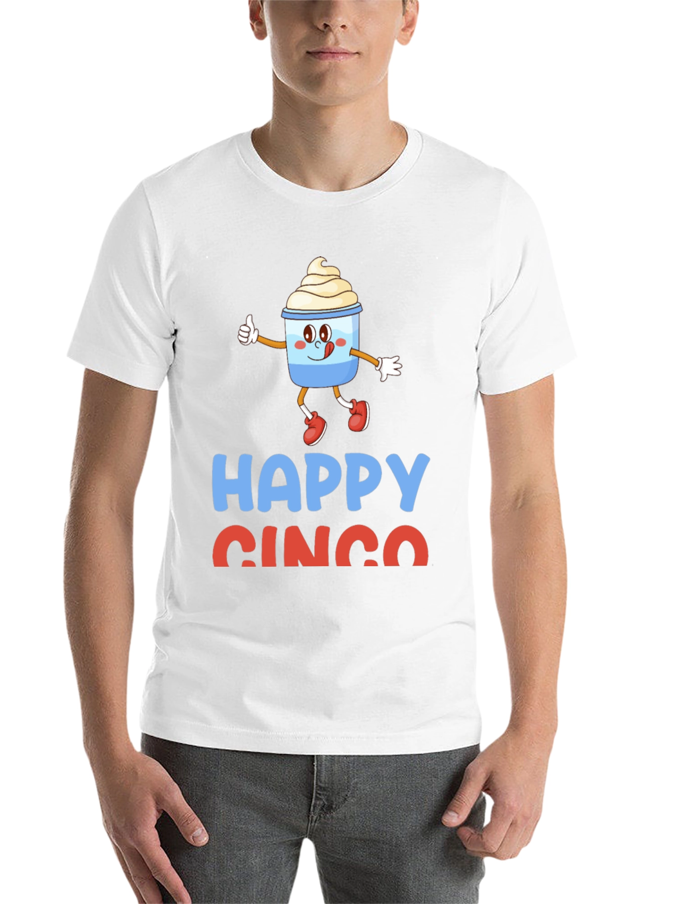 Black Happy Cinco Cartoon T-Shirt view 14
