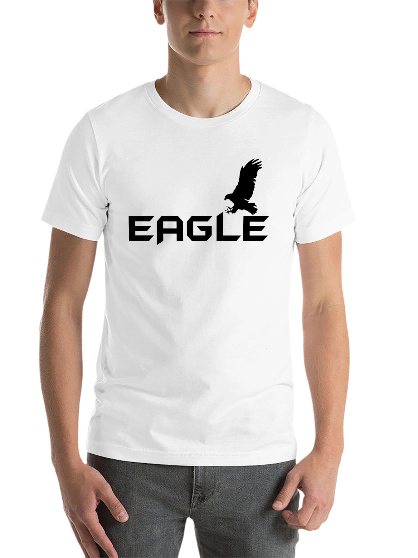 Eagle Graphic Black T-Shirt for Men - 14