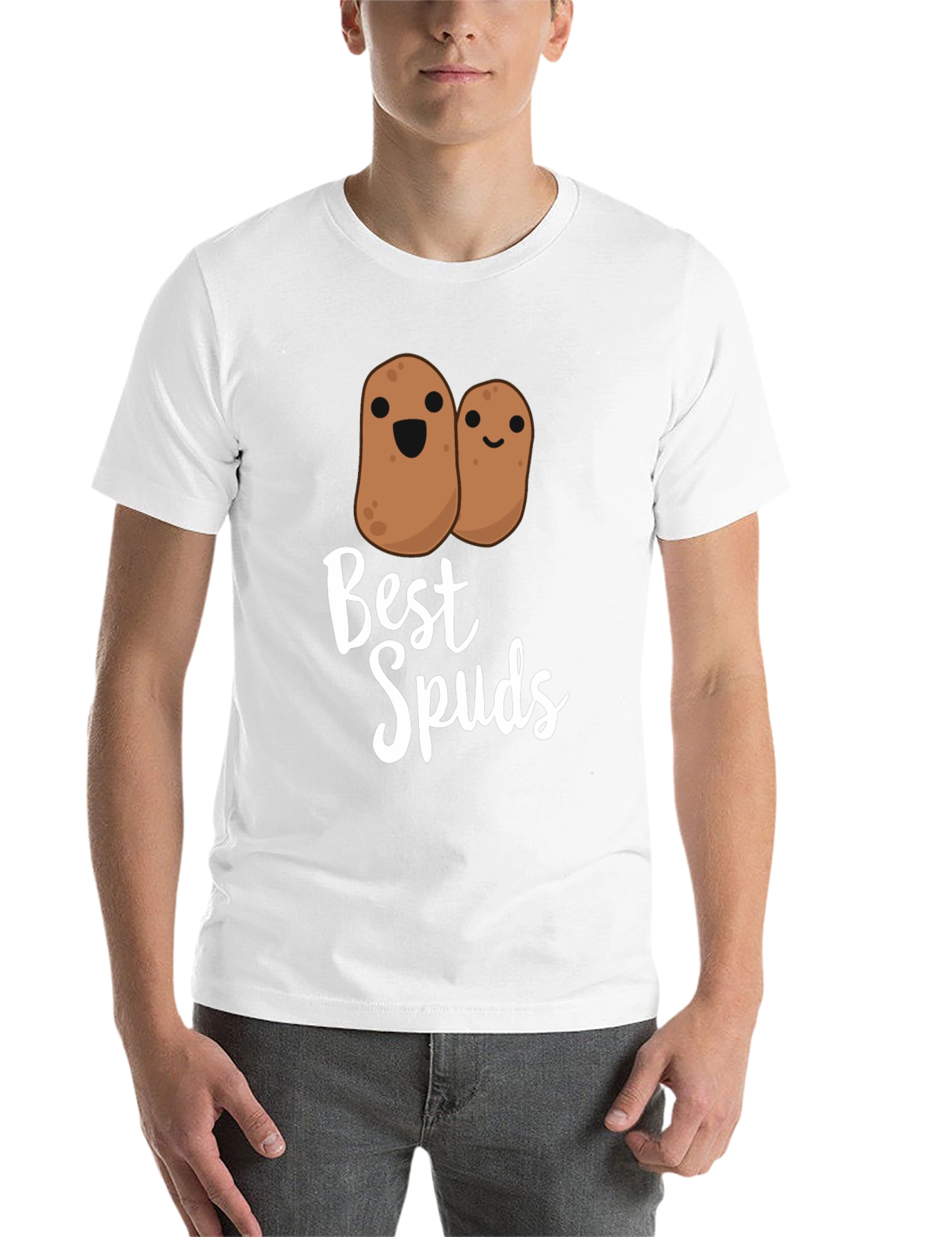 Black Best Spuds T-Shirt - Funny Potato Graphic Tee view 14