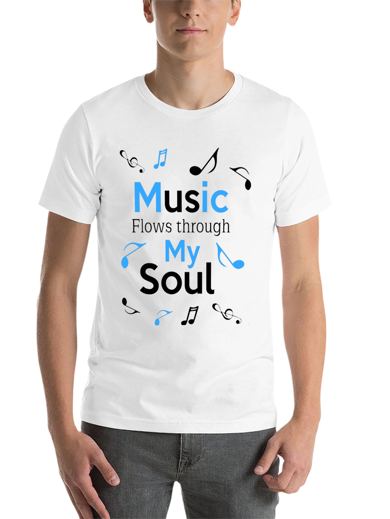 Black Music Flows Through My Soul T-Shirt view 14