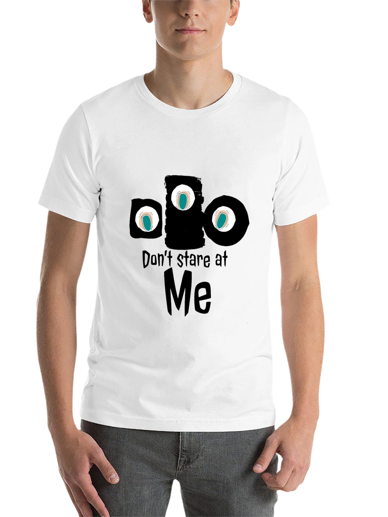 Black Don't Stare at Me Graphic Tee view 14