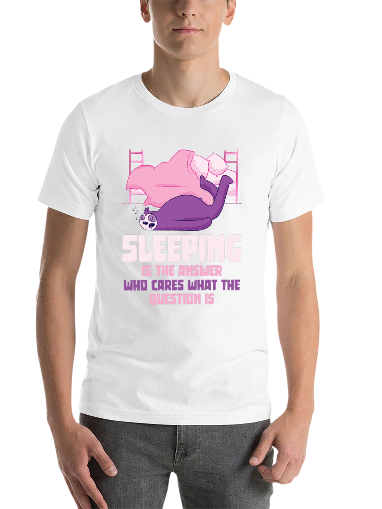 Black Sloth Sleeping T-Shirt - Funny Sleep Lover Tee view 14