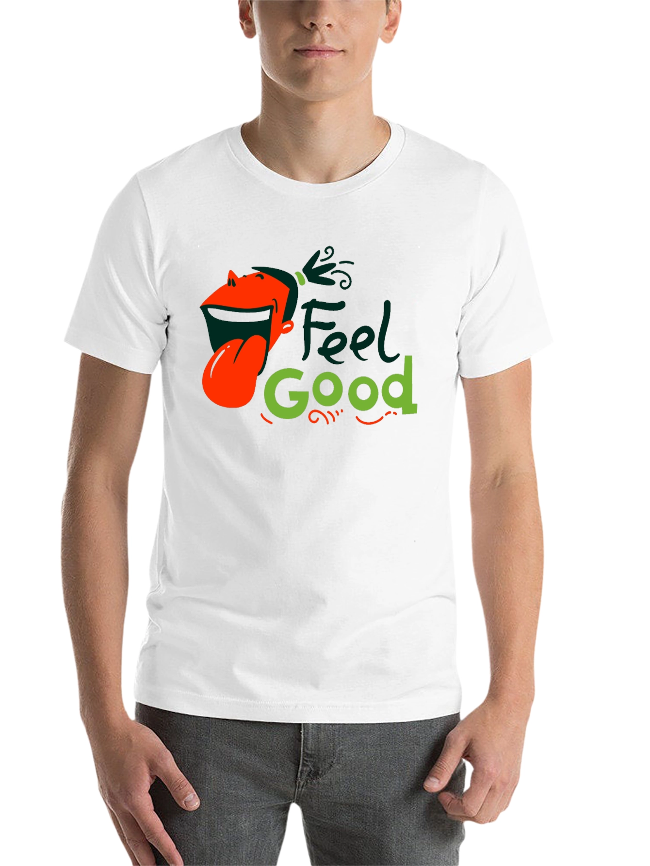 Black Feel Good Graphic Black T-Shirt view 14