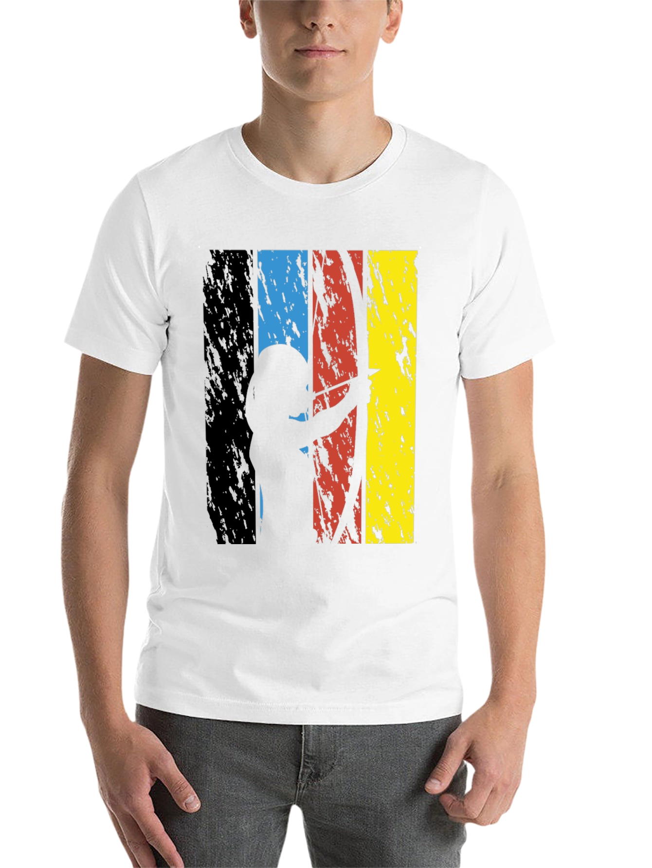 Black Archery Silhouette Graphic Tee - Grunge Style view 14